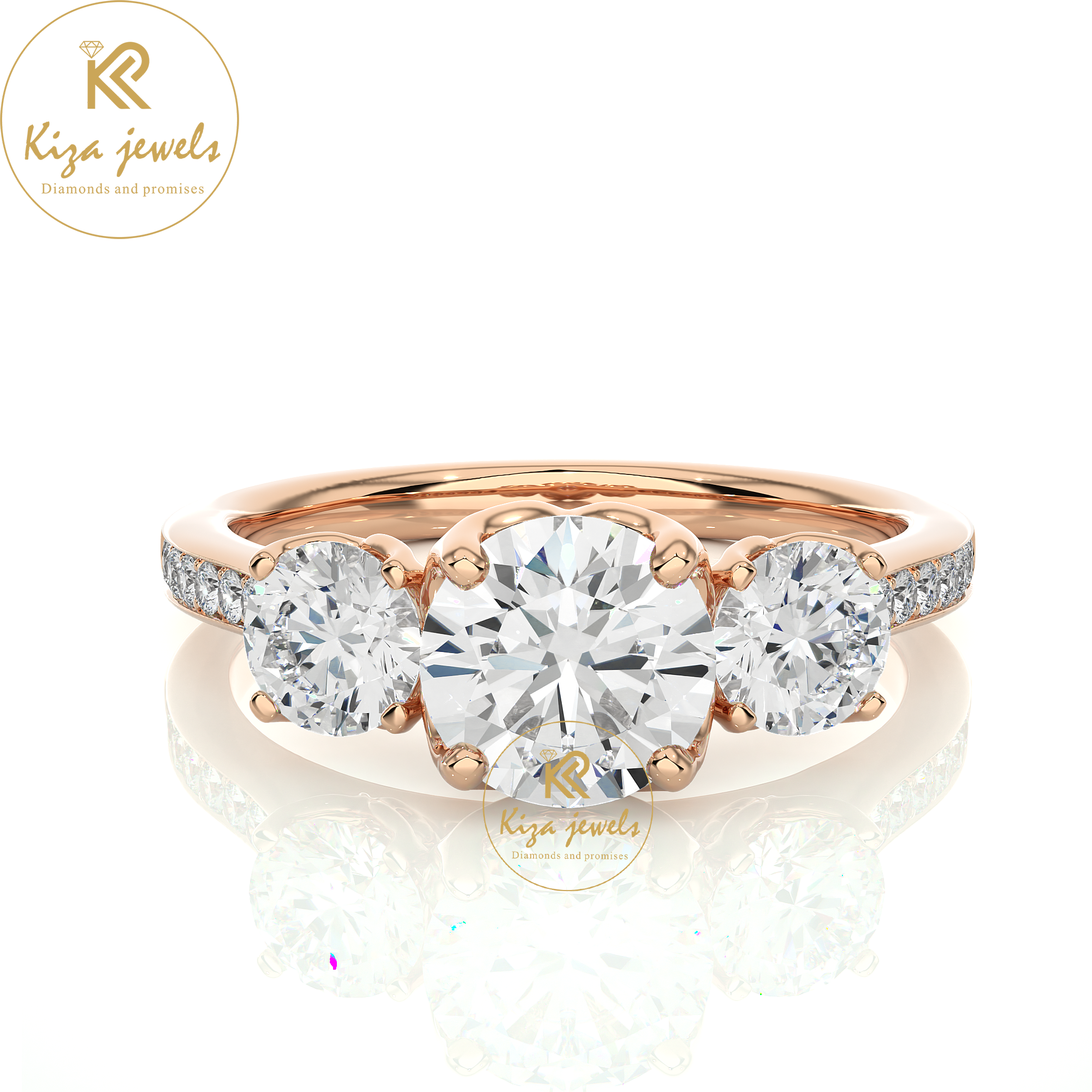 1.80 TDW Round Cut Women's Engagement Diamond Ring