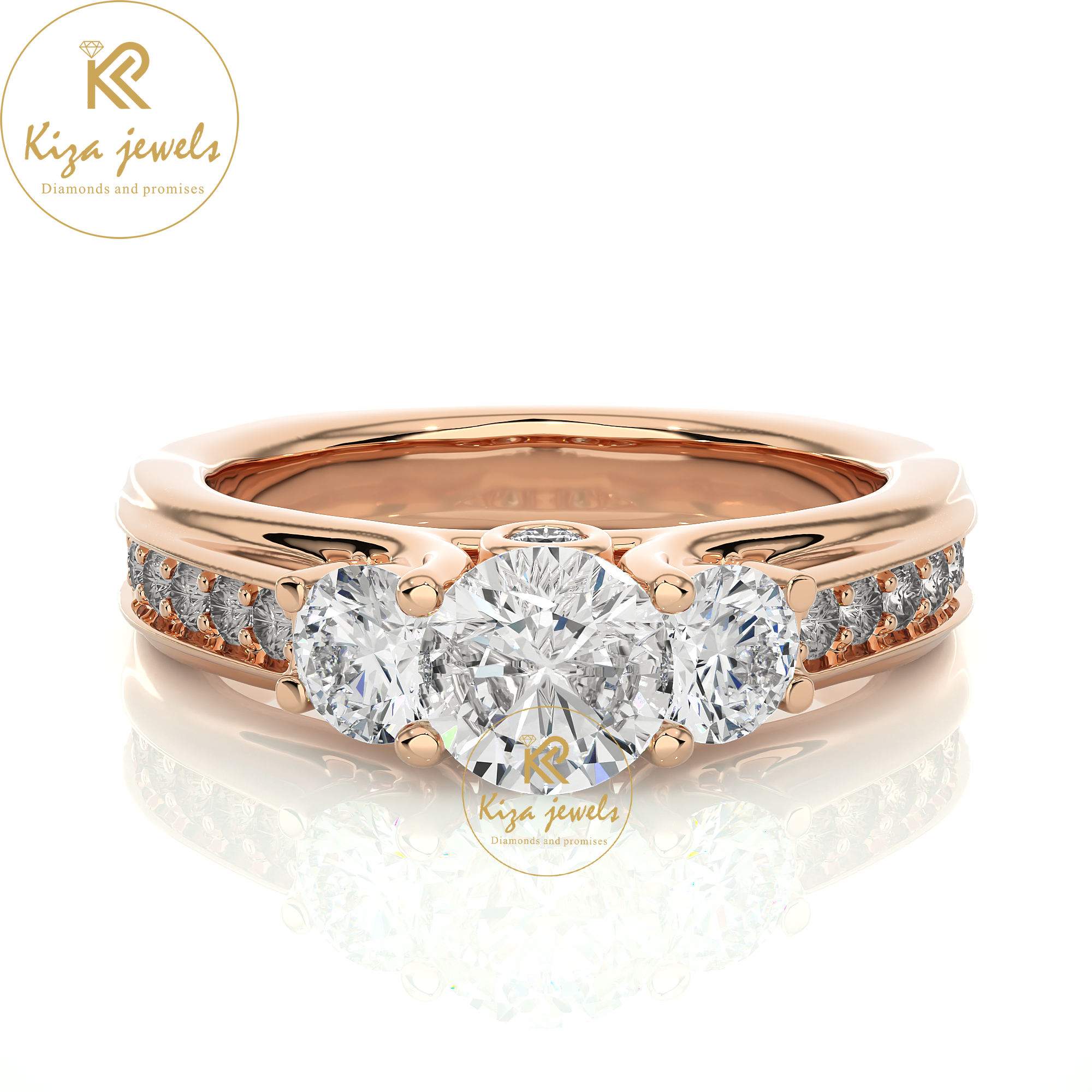 1.70 TDW Round Cut Women's Engagement Diamond Ring