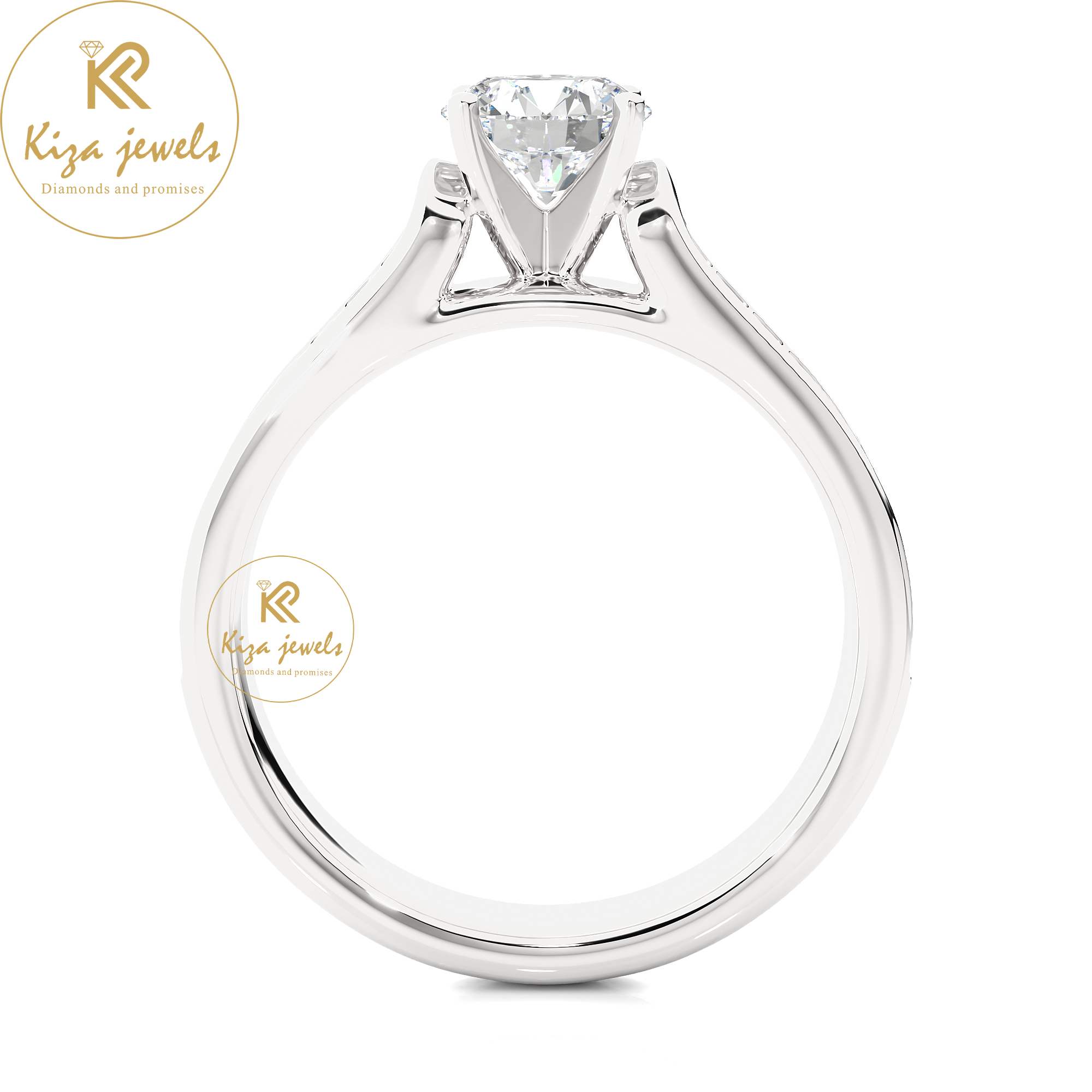 1.29 TDW Round Cut Women's Engagement Diamond Ring