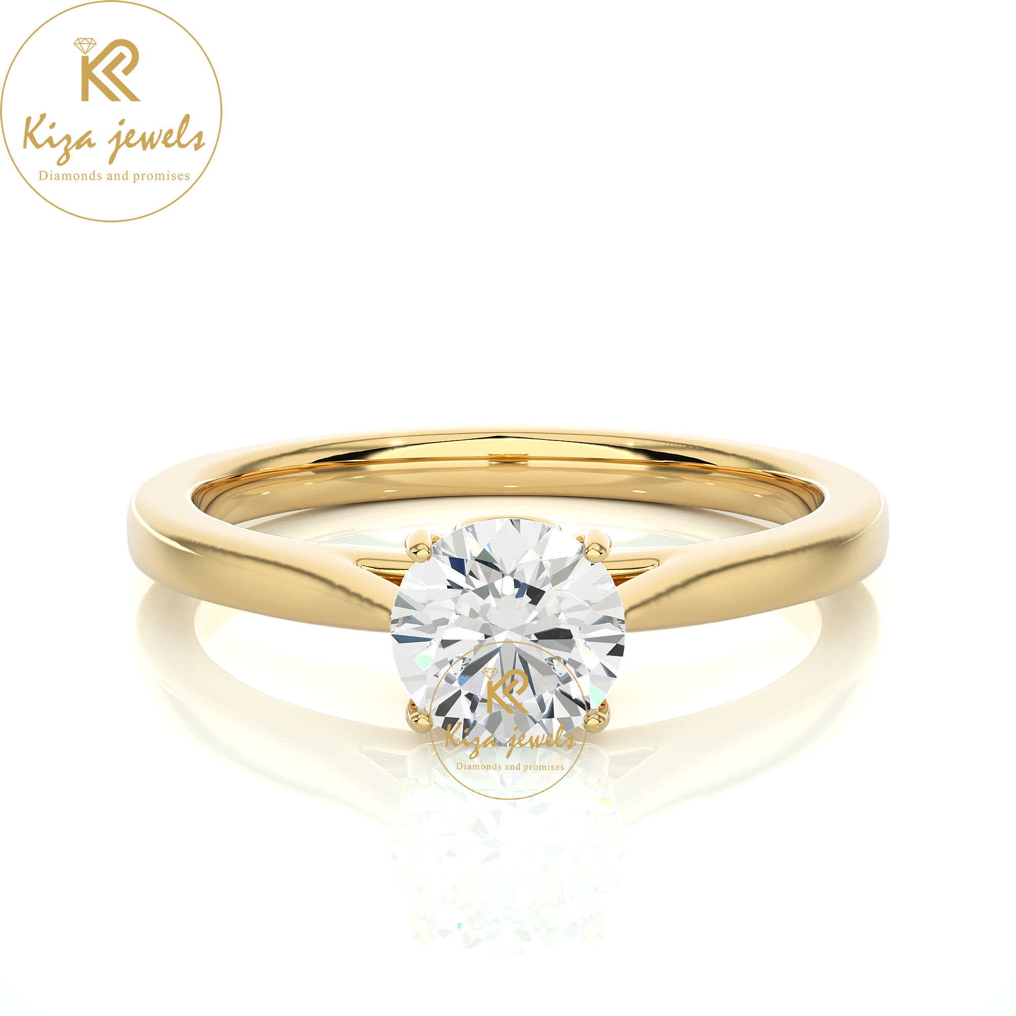 0.73 TDW Round Cut Diamond Women's Solitaire Ring