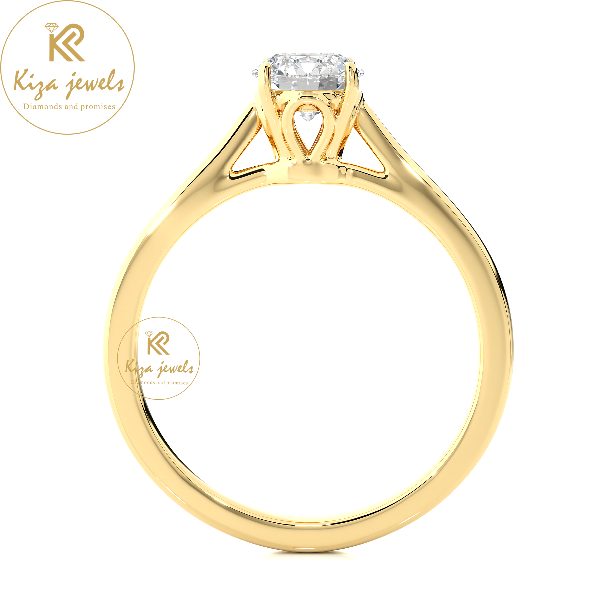 0.73 TDW Round Cut Diamond Women's Solitaire Ring