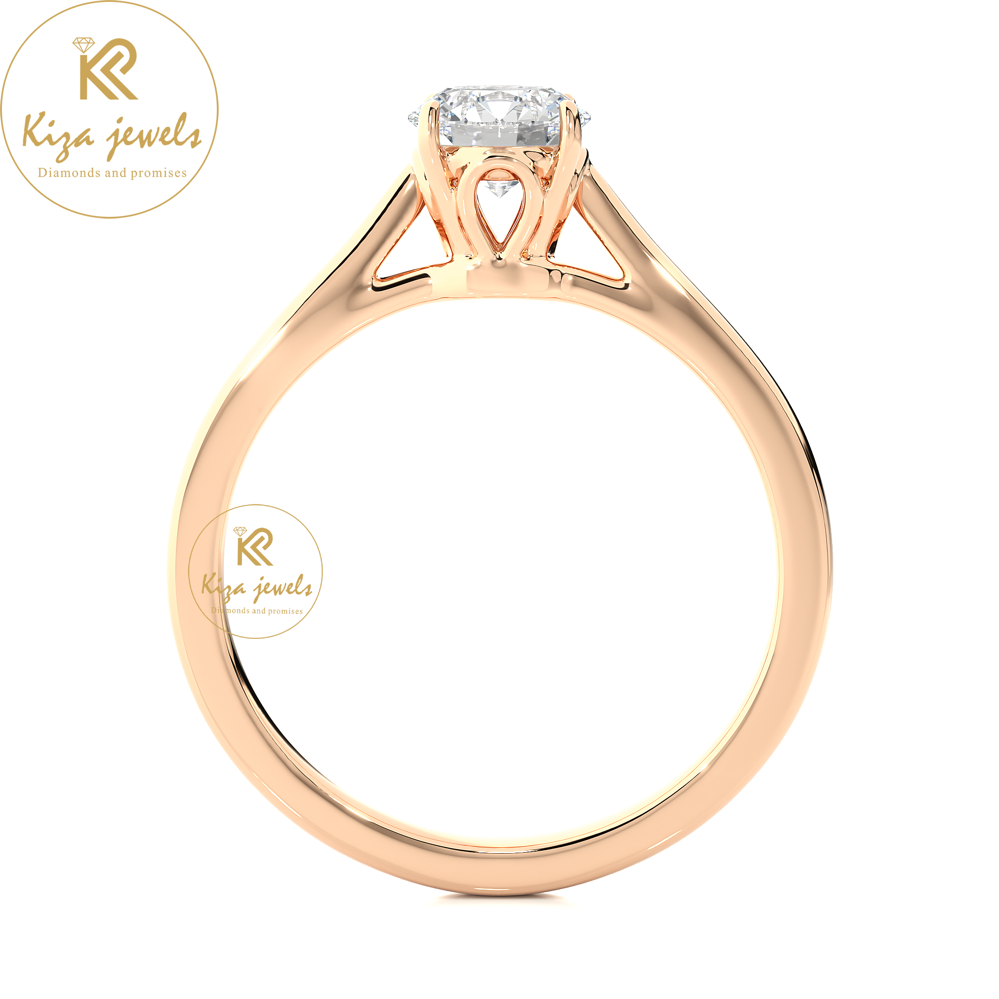 0.73 TDW Round Cut Diamond Women's Solitaire Ring