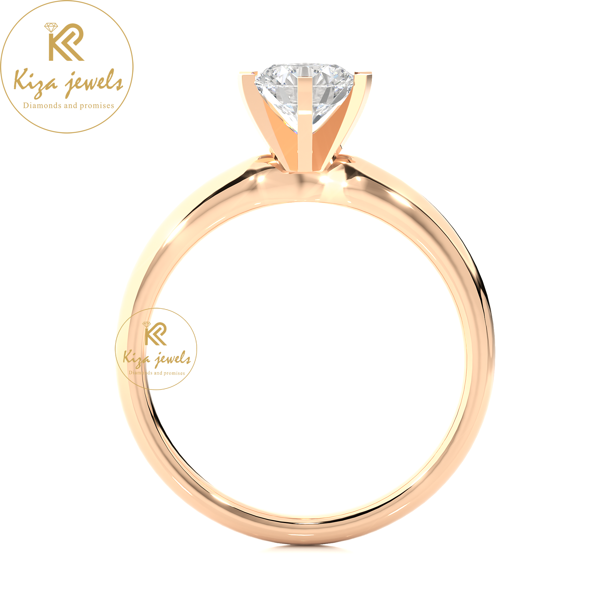 1.18 TDW Round Cut Diamond Women's Solitaire Ring