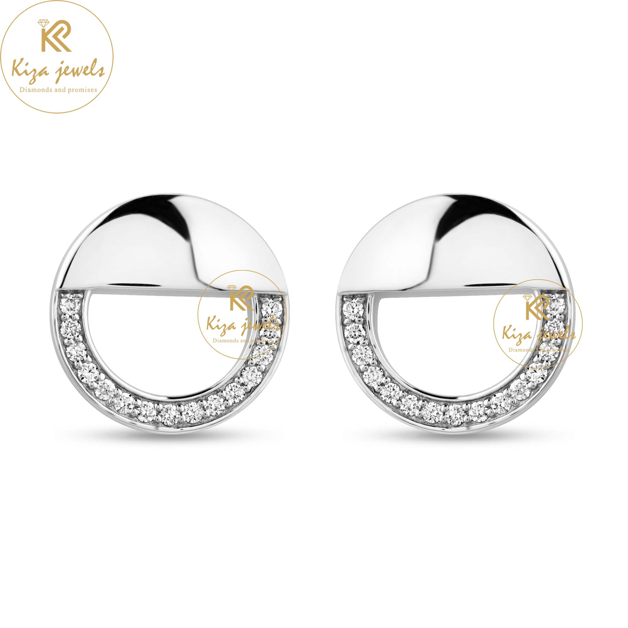 0.30 TDW Round Cut Diamond Stud Earring