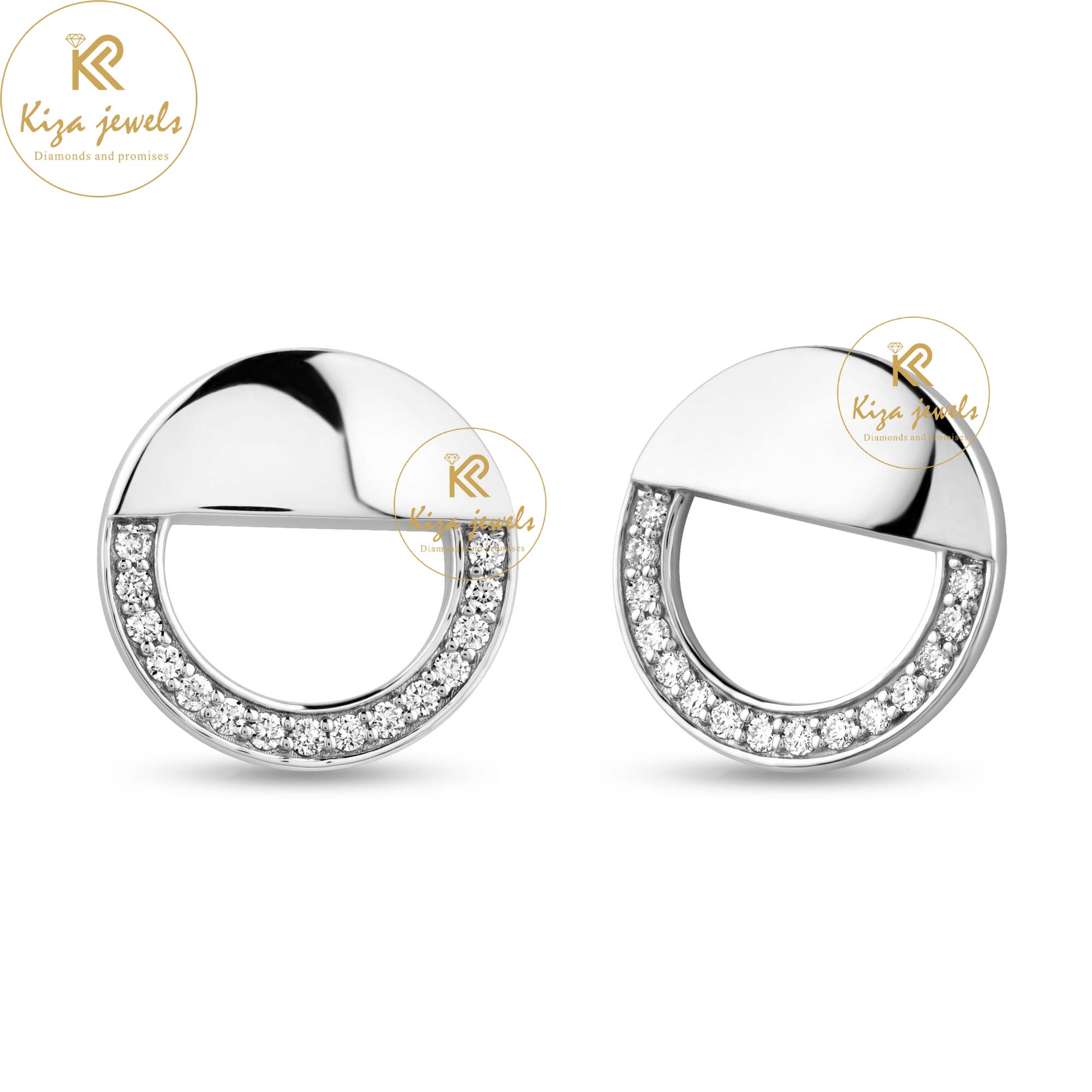0.30 TDW Round Cut Diamond Stud Earring