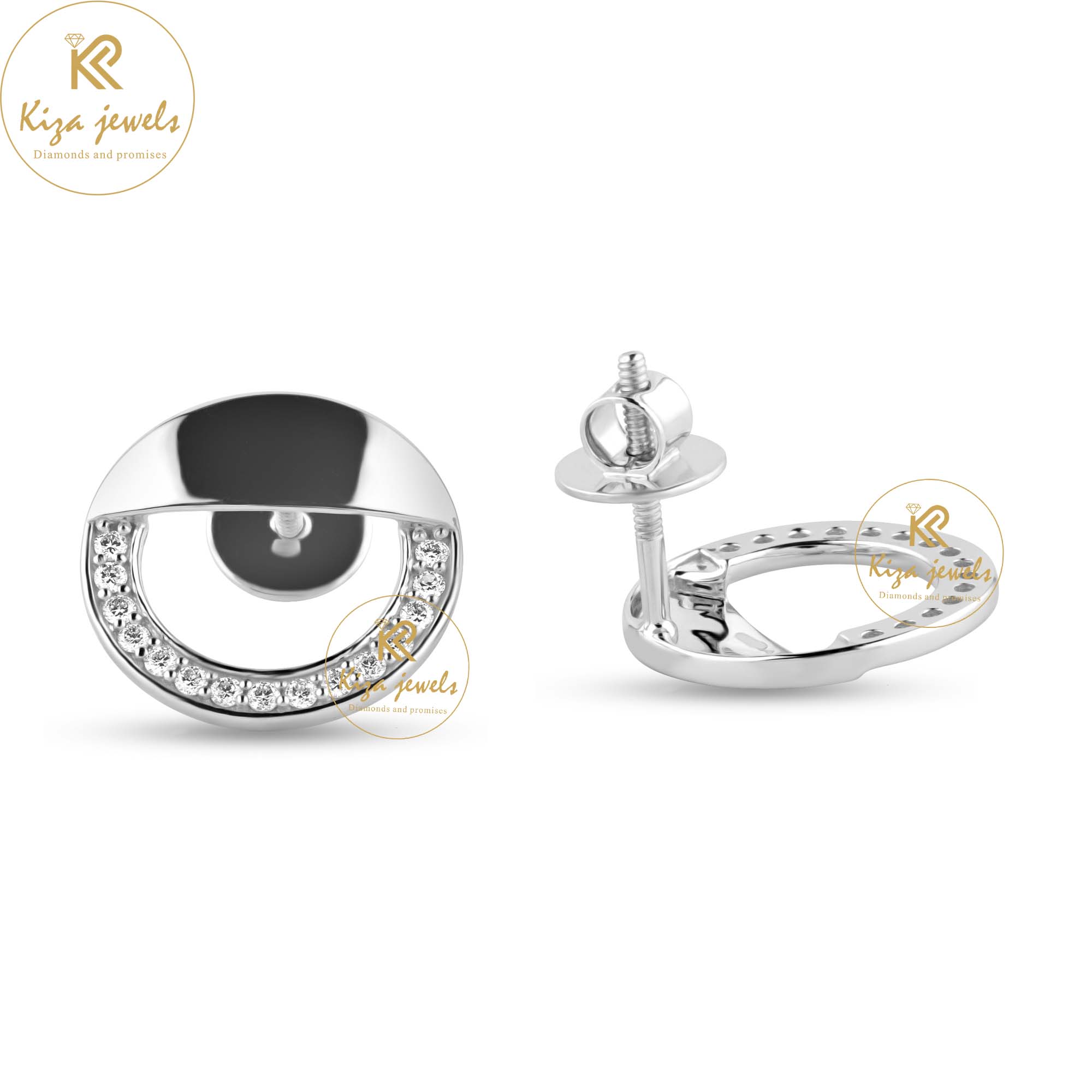 0.30 TDW Round Cut Diamond Stud Earring