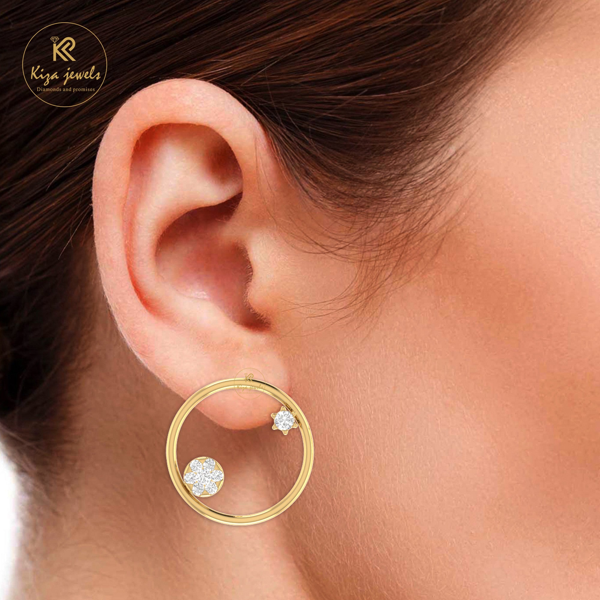 0.19 TDW Round Cut Diamond Women's Drop & Dangle Earring