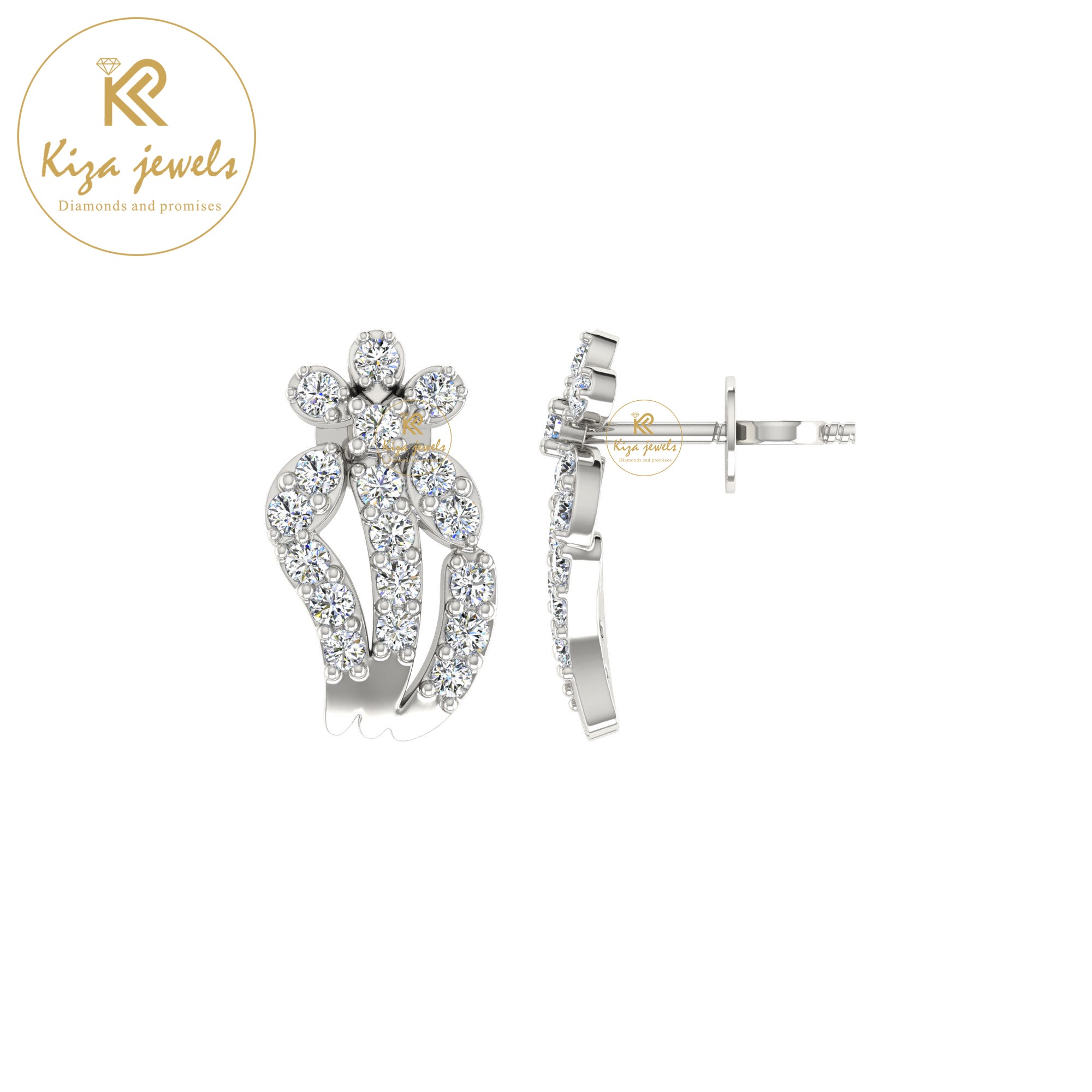 0.29 TDW Round Cut Diamond Women's Stud Earring