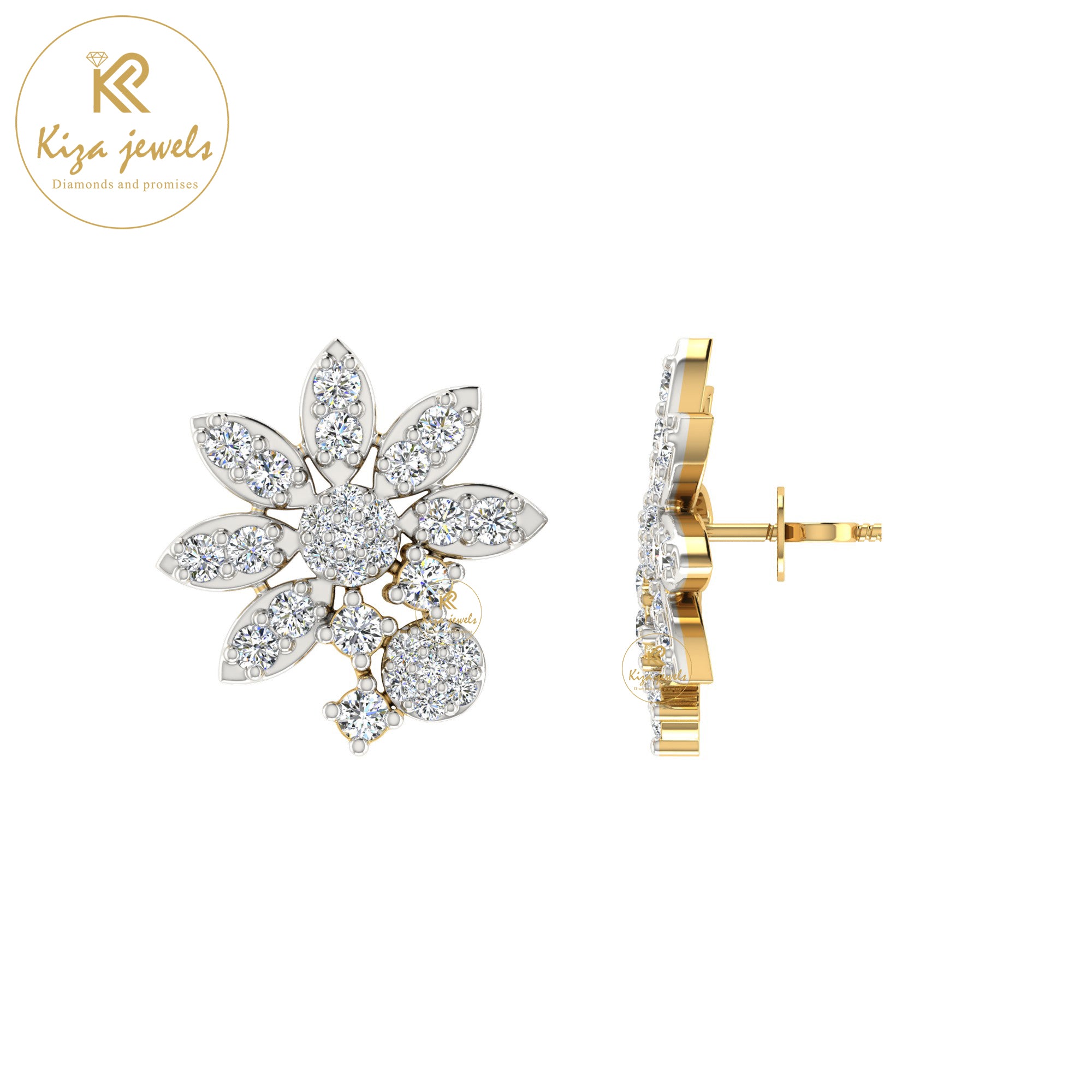 0.80 TDW Round Cut Diamond Women's Stud Earring