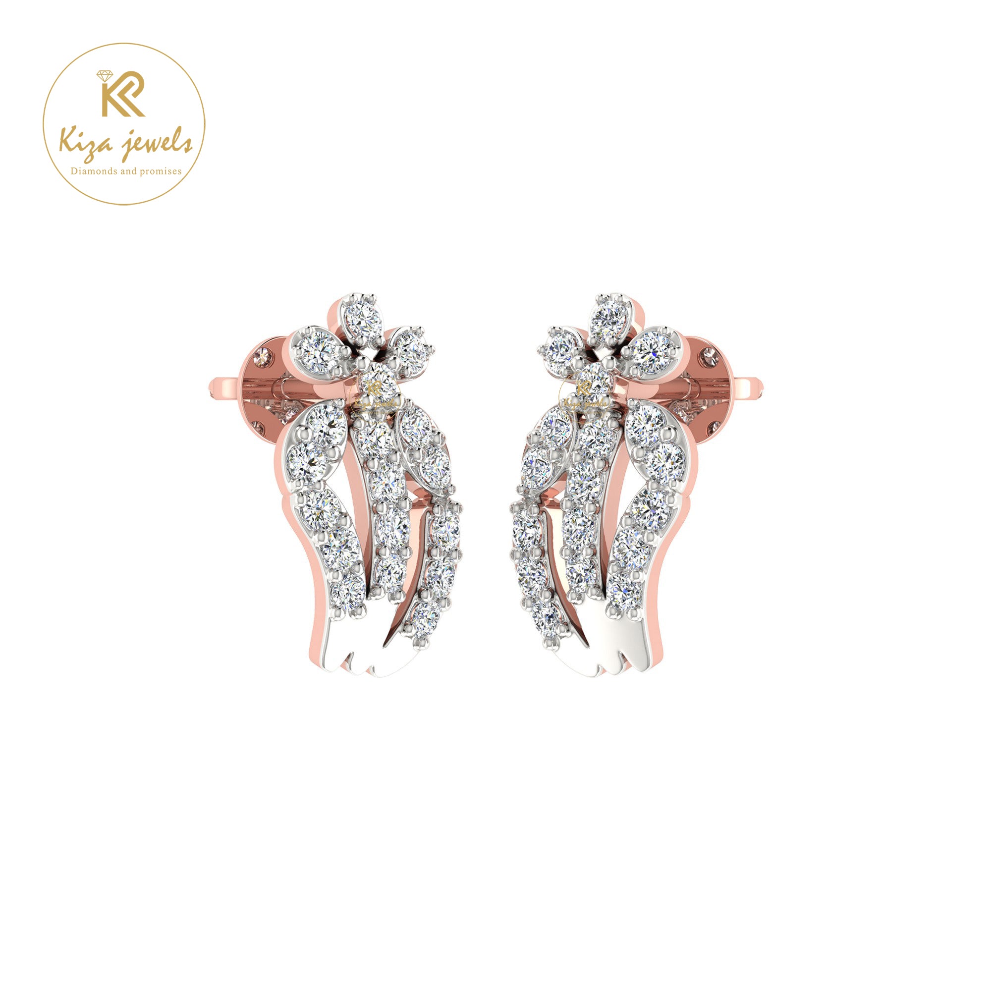 0.29 TDW Round Cut Diamond Women's Stud Earring