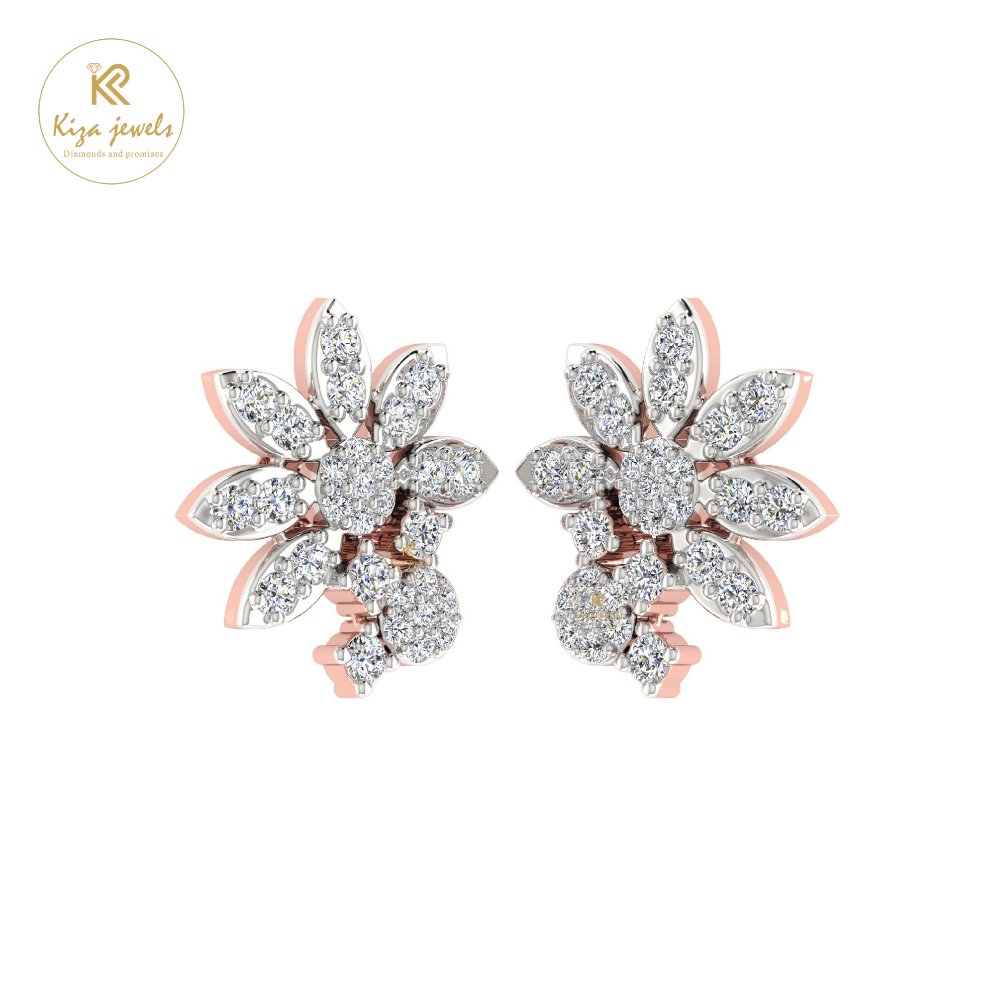 0.80 TDW Round Cut Diamond Women's Stud Earring