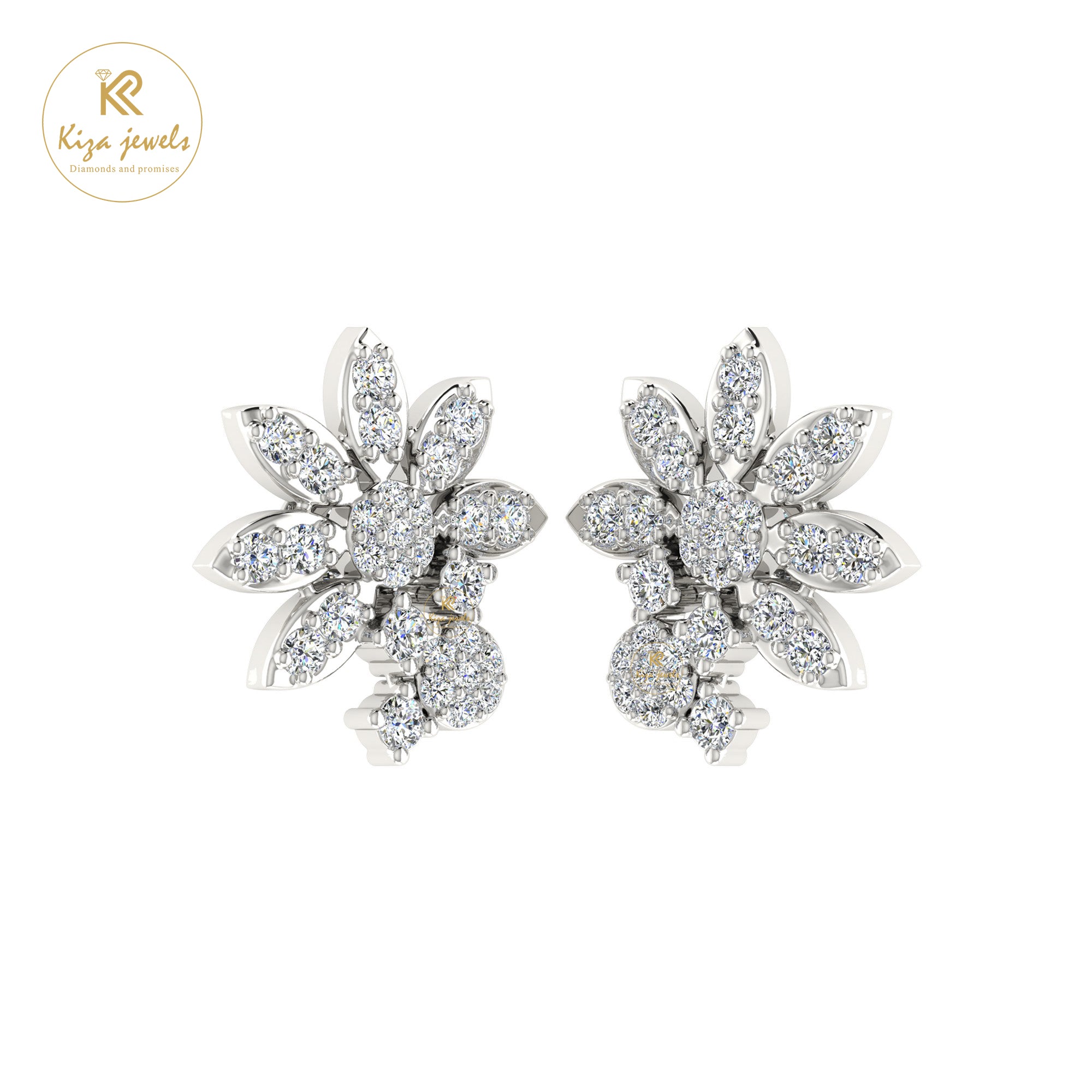 0.80 TDW Round Cut Diamond Women's Stud Earring