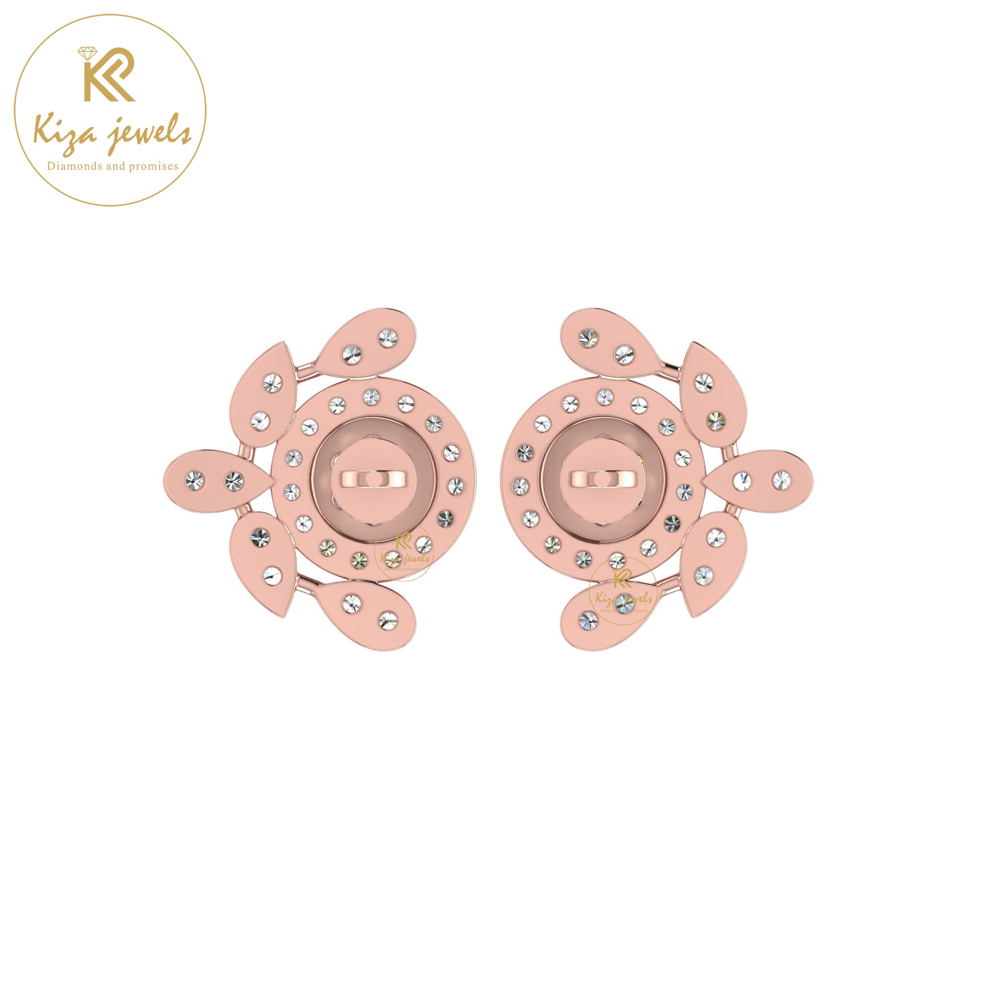 0.37 TDW Round Cut Diamond Women's Stud Earring