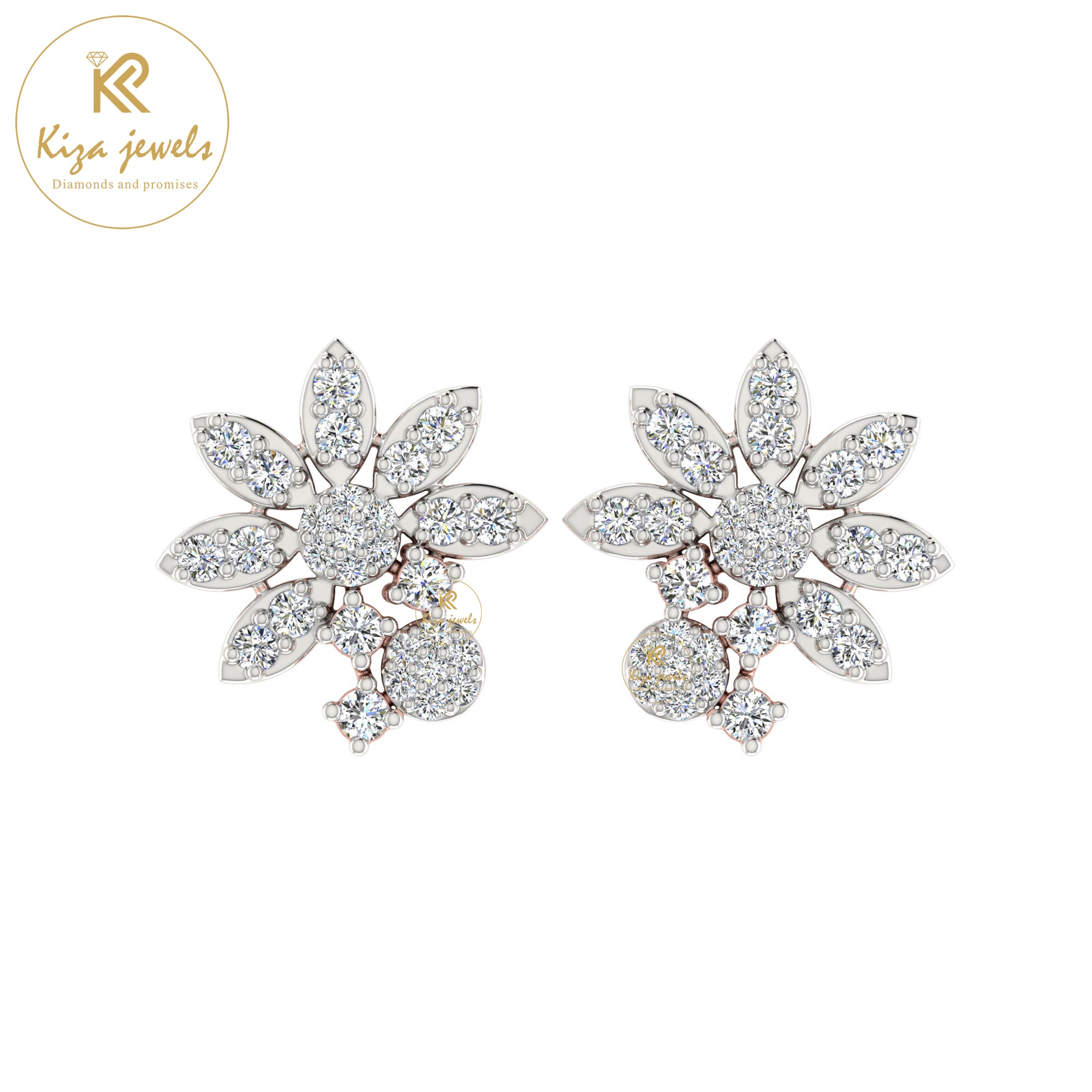 0.80 TDW Round Cut Diamond Women's Stud Earring