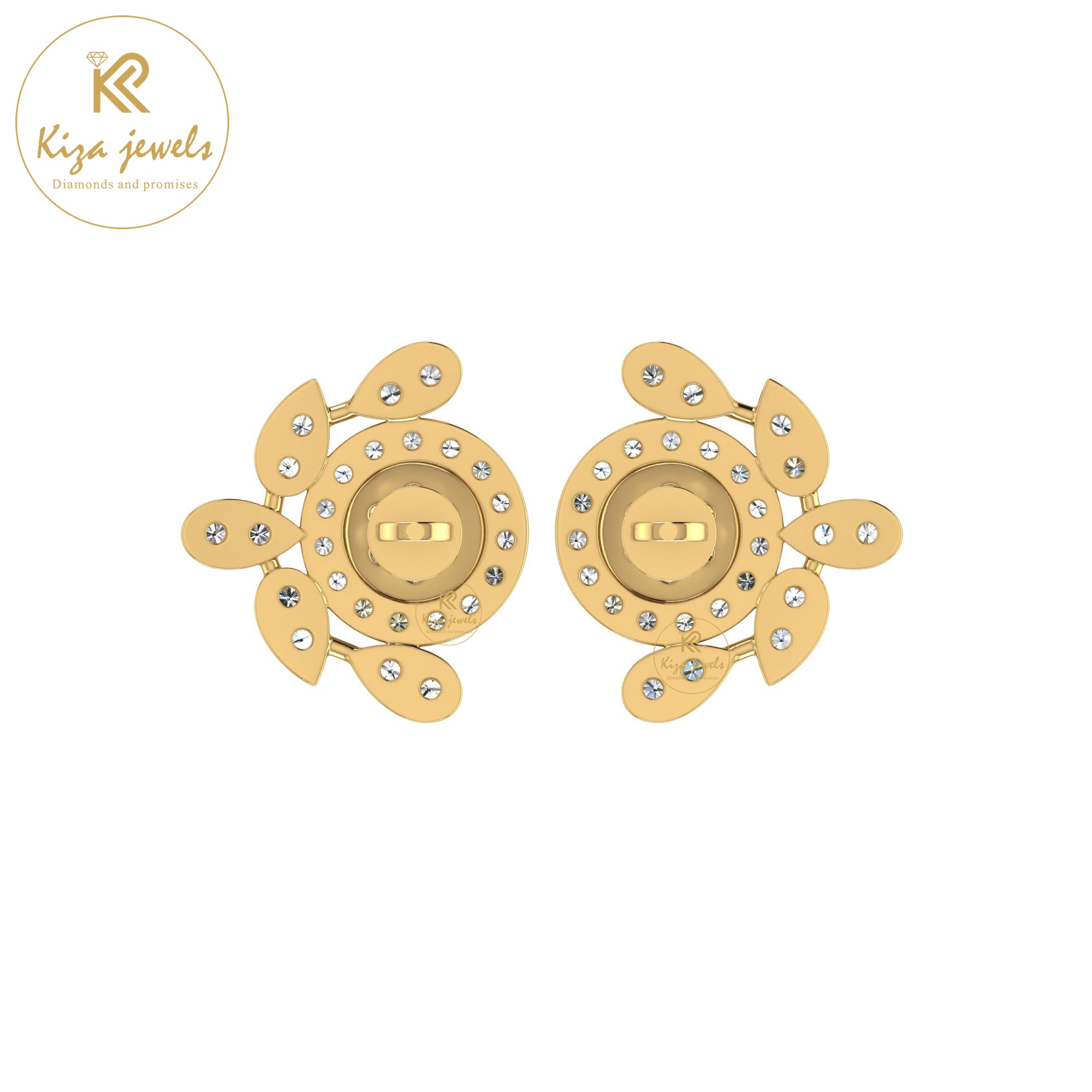 0.37 TDW Round Cut Diamond Women's Stud Earring
