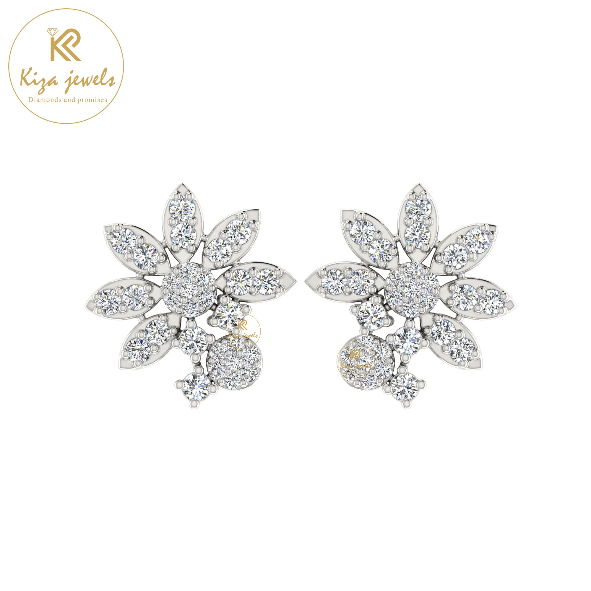 0.80 TDW Round Cut Diamond Women's Stud Earring