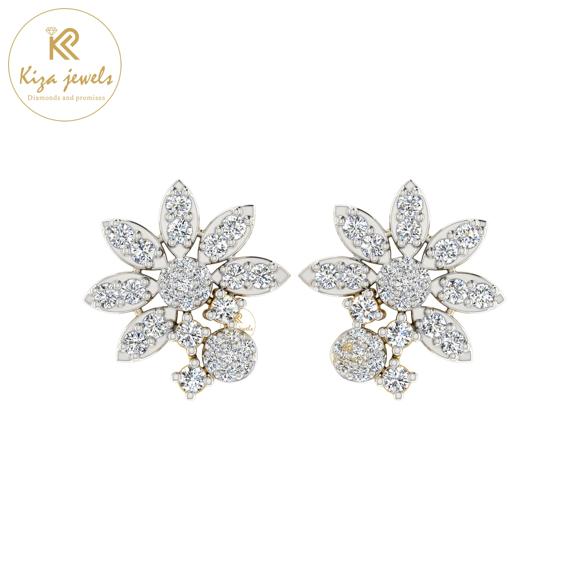 0.80 TDW Round Cut Diamond Women's Stud Earring