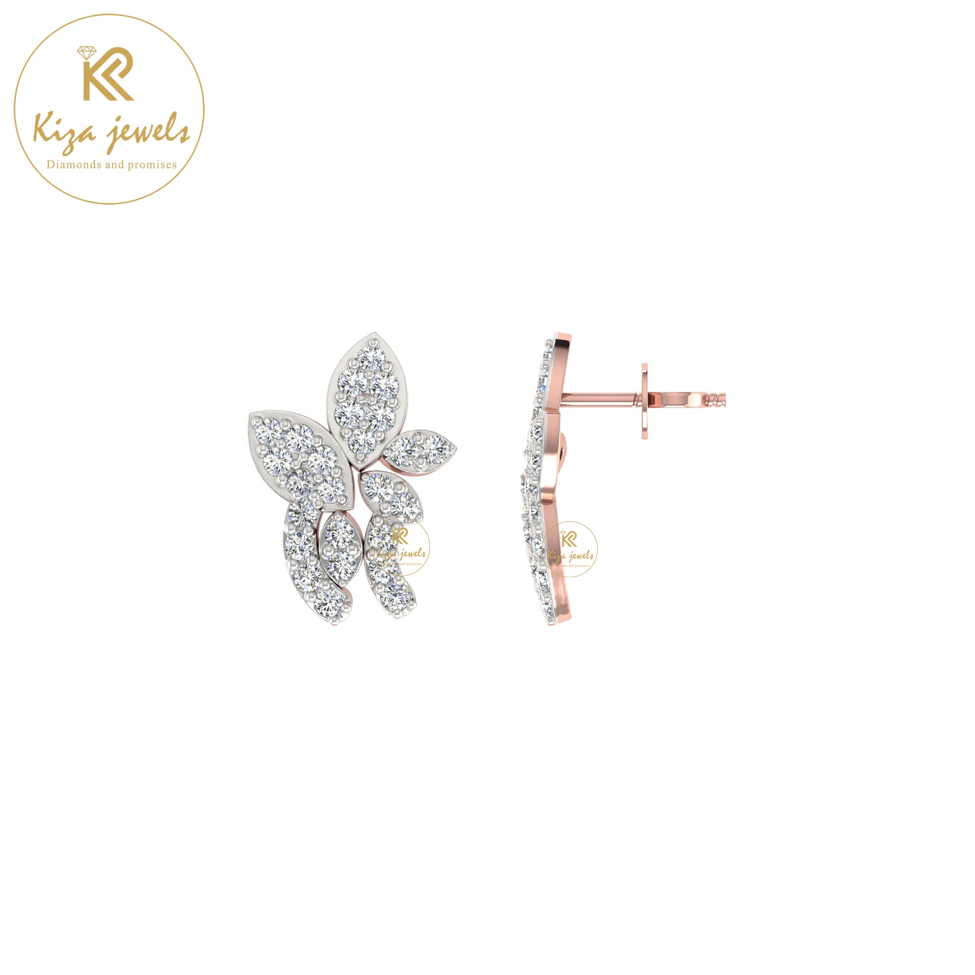0.40 TDW Round Cut Diamond Women's Stud Earring