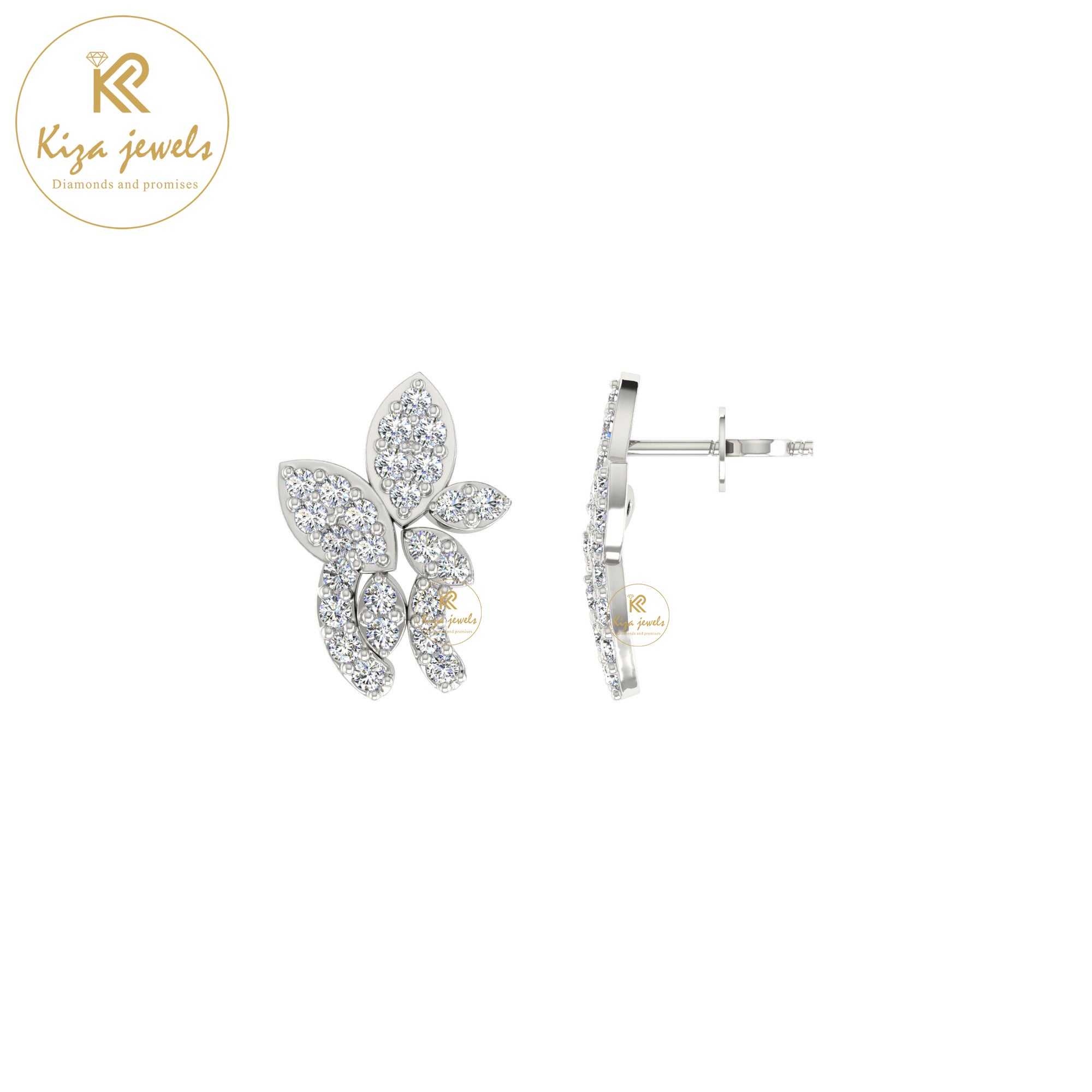 0.40 TDW Round Cut Diamond Women's Stud Earring