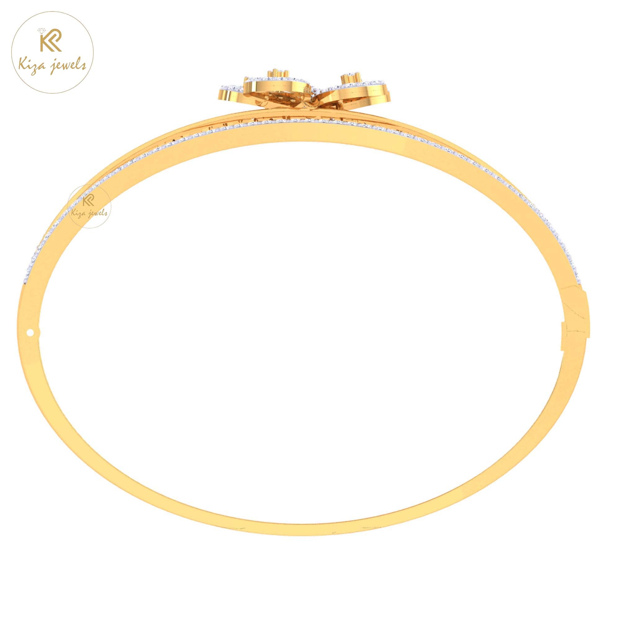 1.85 TDW Round Cut Diamond Bangle Bracelet