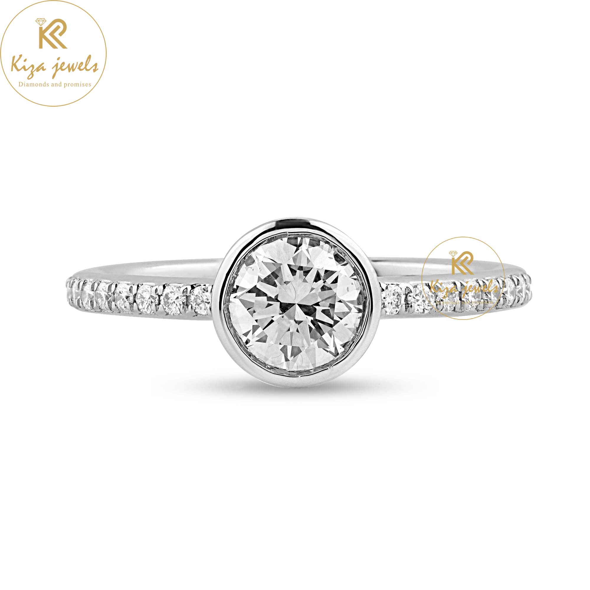 1.176 TDW Round Cut Women's Engagement Diamond Ring