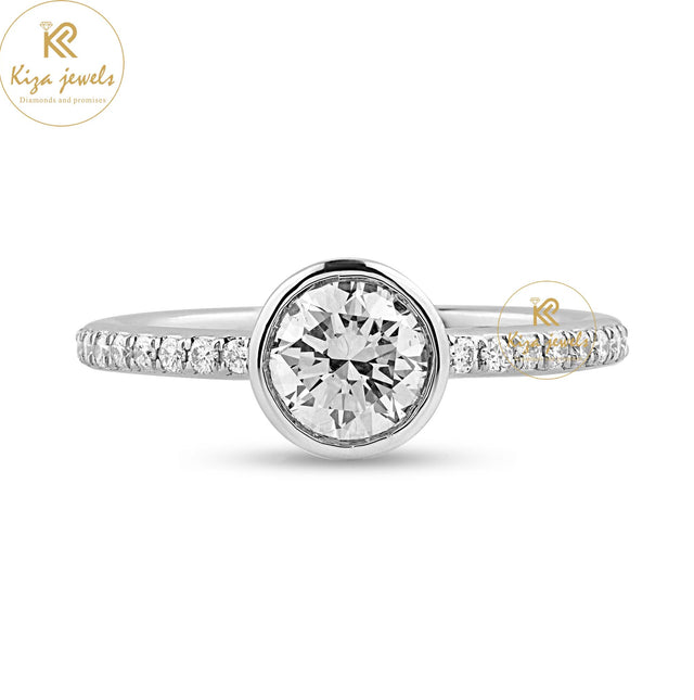 1.176 TDW Round Cut Women's Engagement Diamond Ring