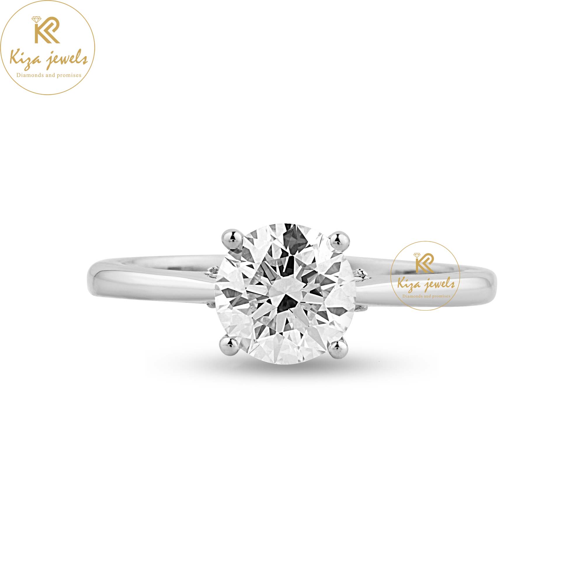 1.16 TDW Round Cut Women's Halo Diamond Ring