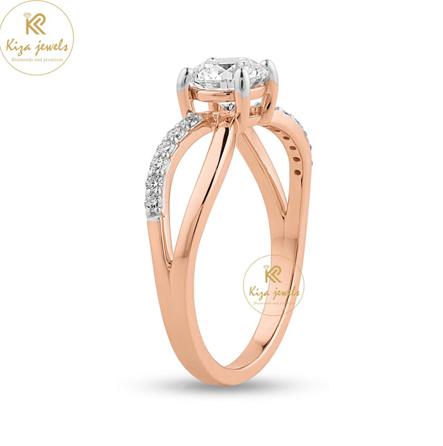 1.068 TDW Round Cut Women's Engagement Diamond Ring