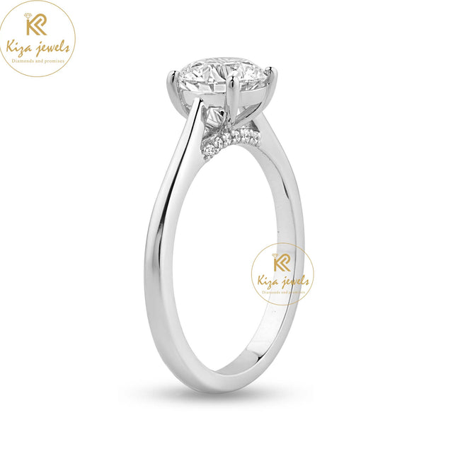 1.16 TDW Round Cut Women's Halo Diamond Ring