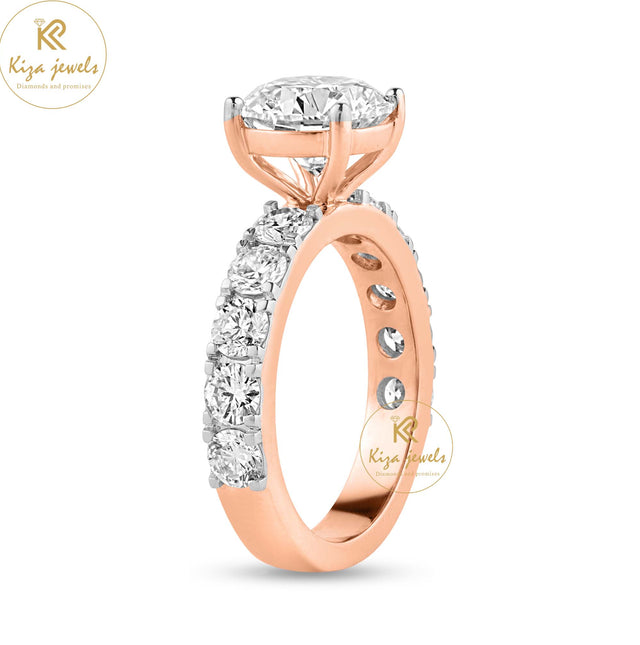 3.20 TDW Round Cut Women's Engagement Diamond Ring