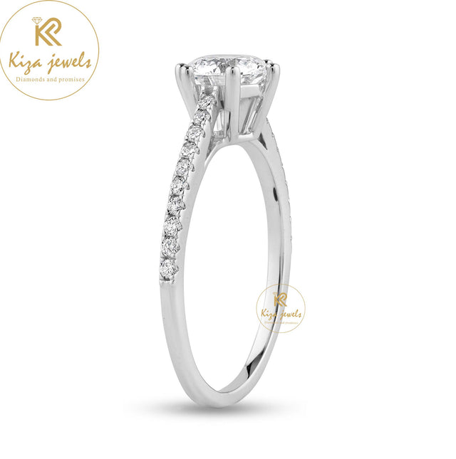 1.172 TDW Round Cut Women's Engagement Diamond Ring