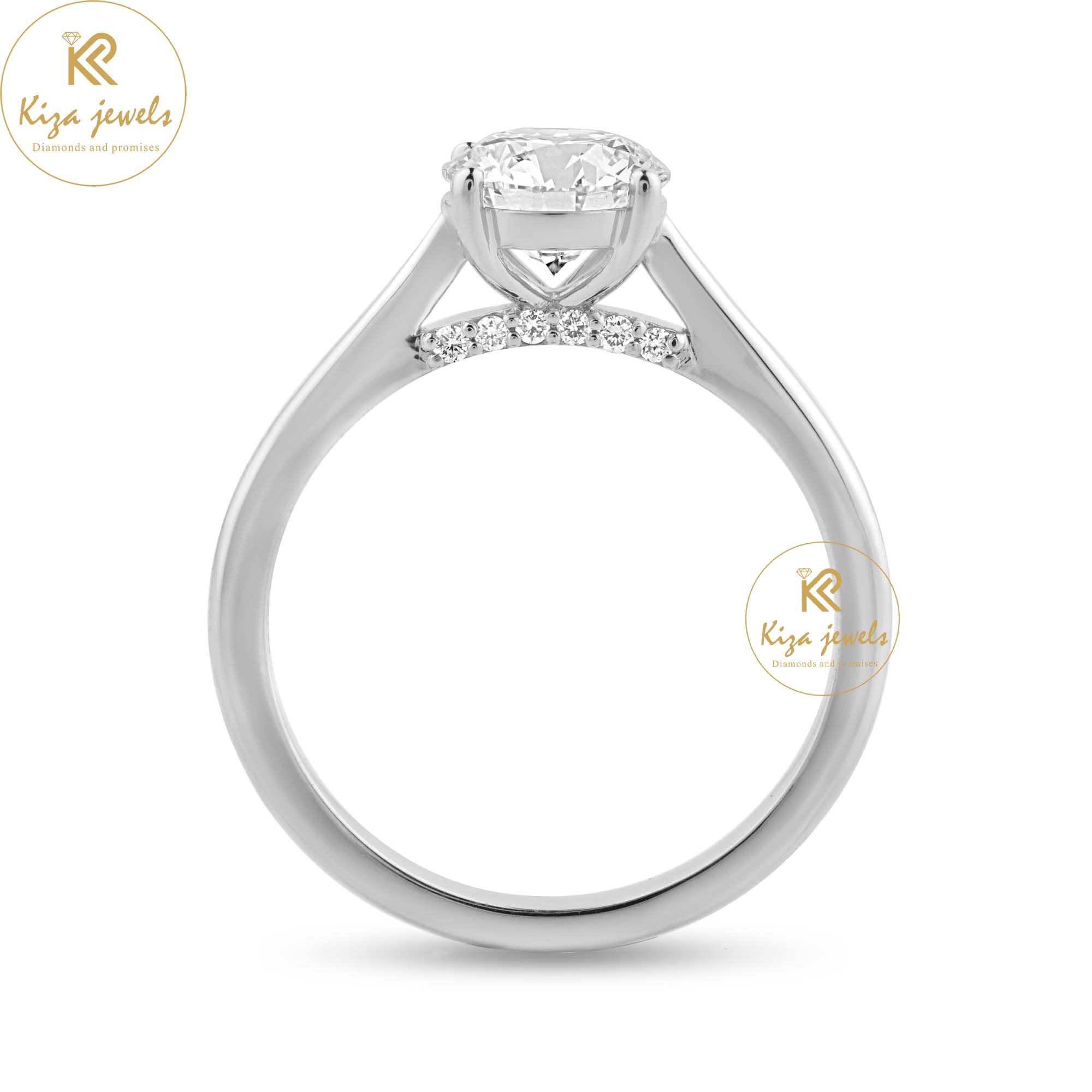 1.16 TDW Round Cut Women's Halo Diamond Ring