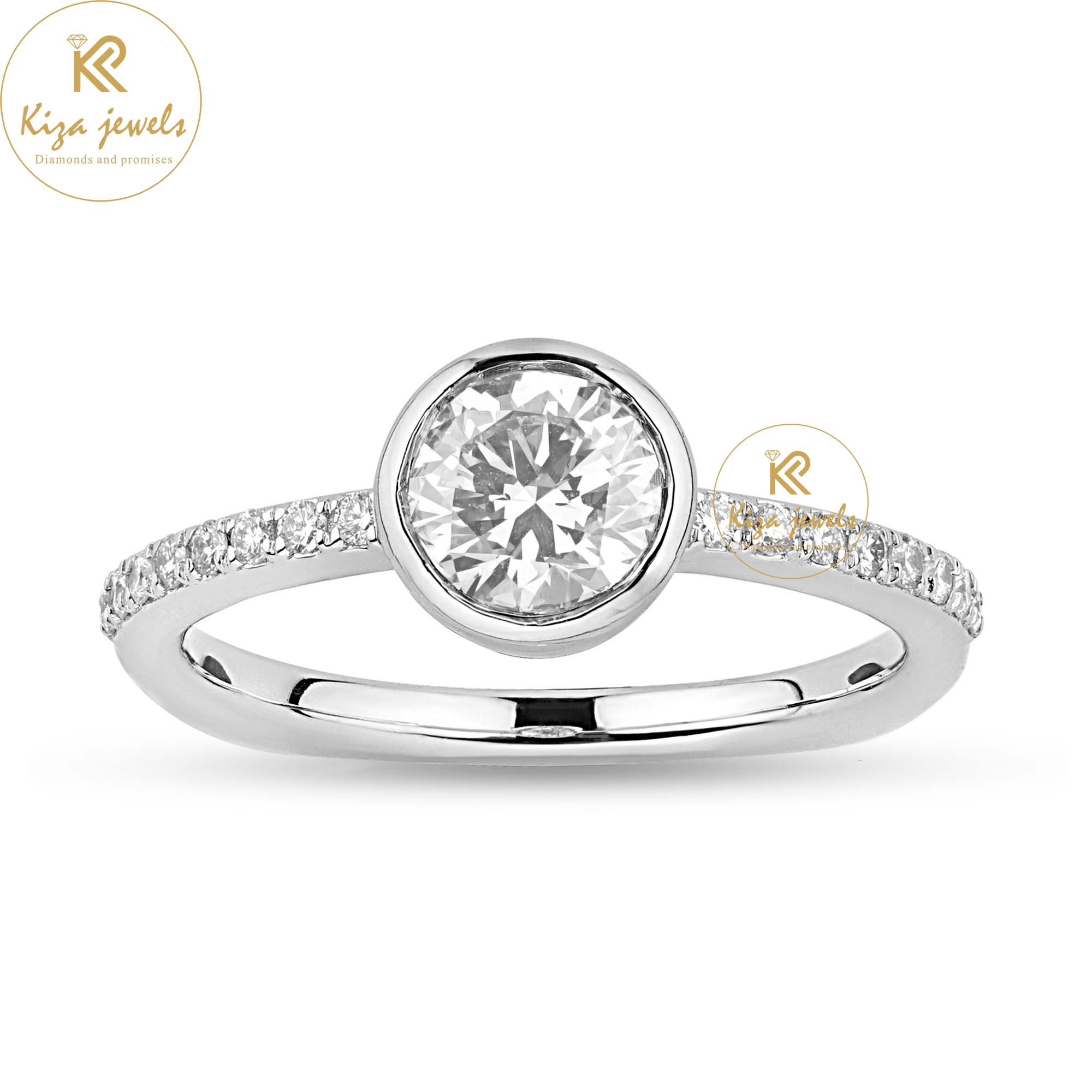 1.176 TDW Round Cut Women's Engagement Diamond Ring