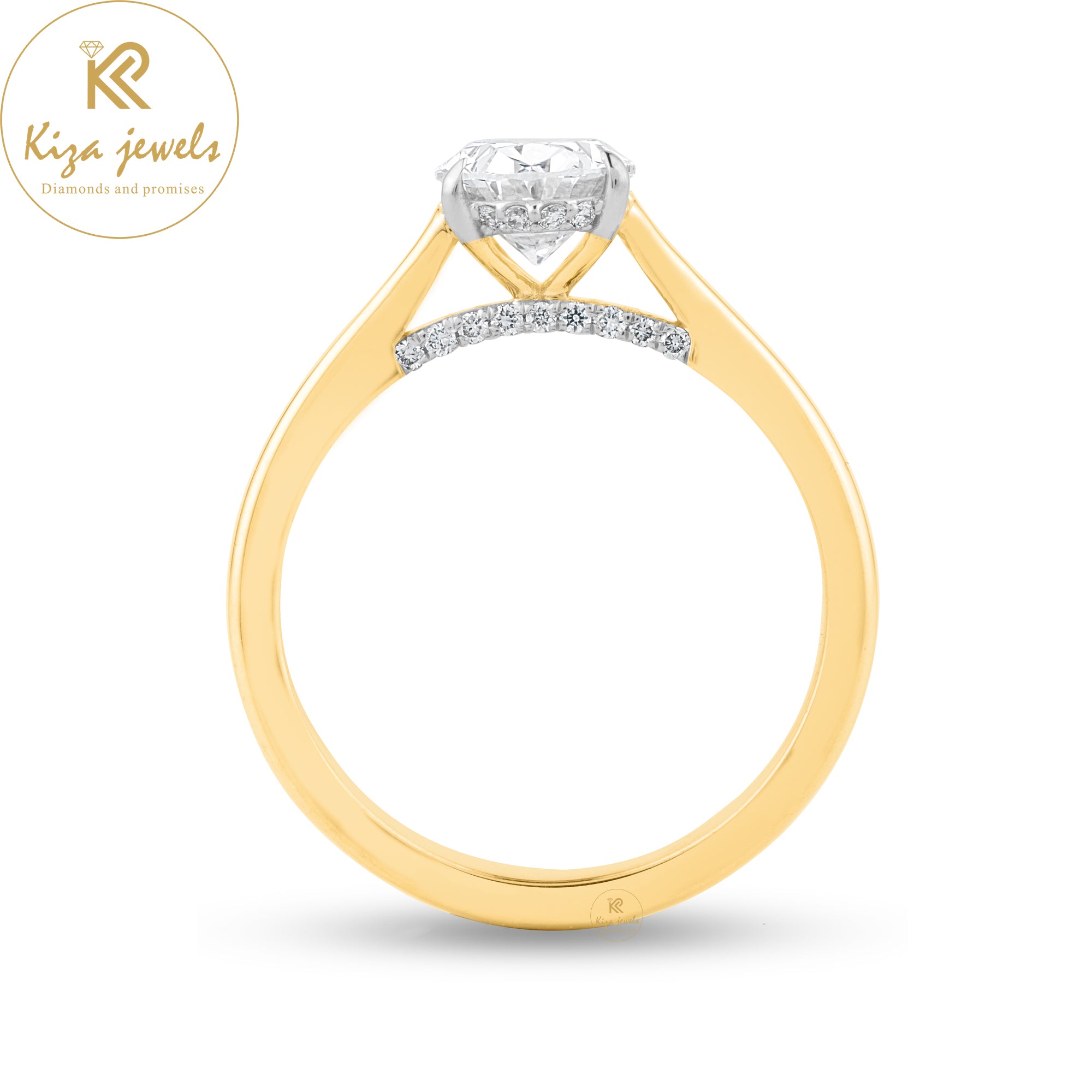 2.41 TDW Oval & Round Cut Diamond Halo Ring