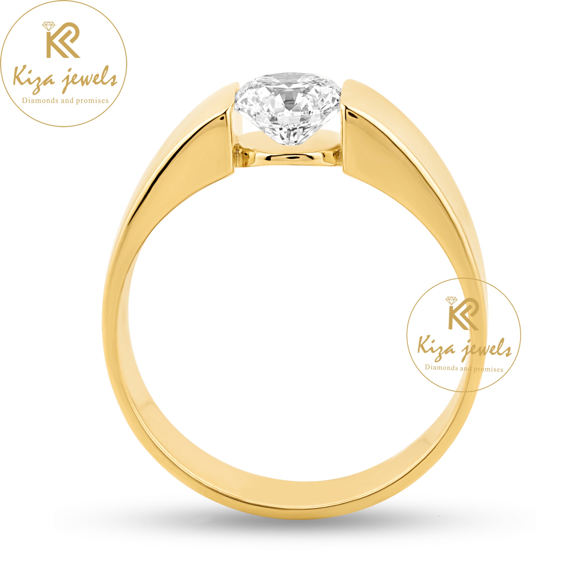 1.40 TDW Round Cut Men's Diamond Solitaire Ring