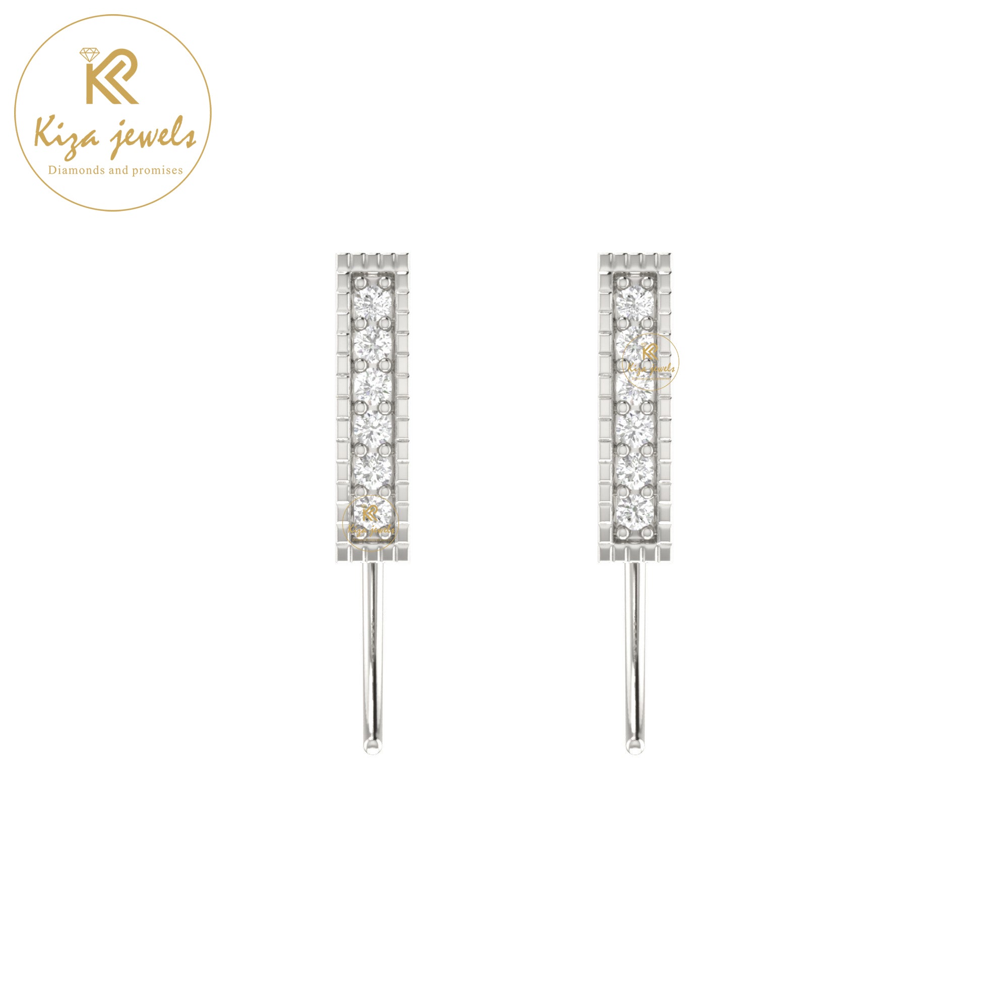 0.15 TDW Round Cut Diamond Women's stud Earring