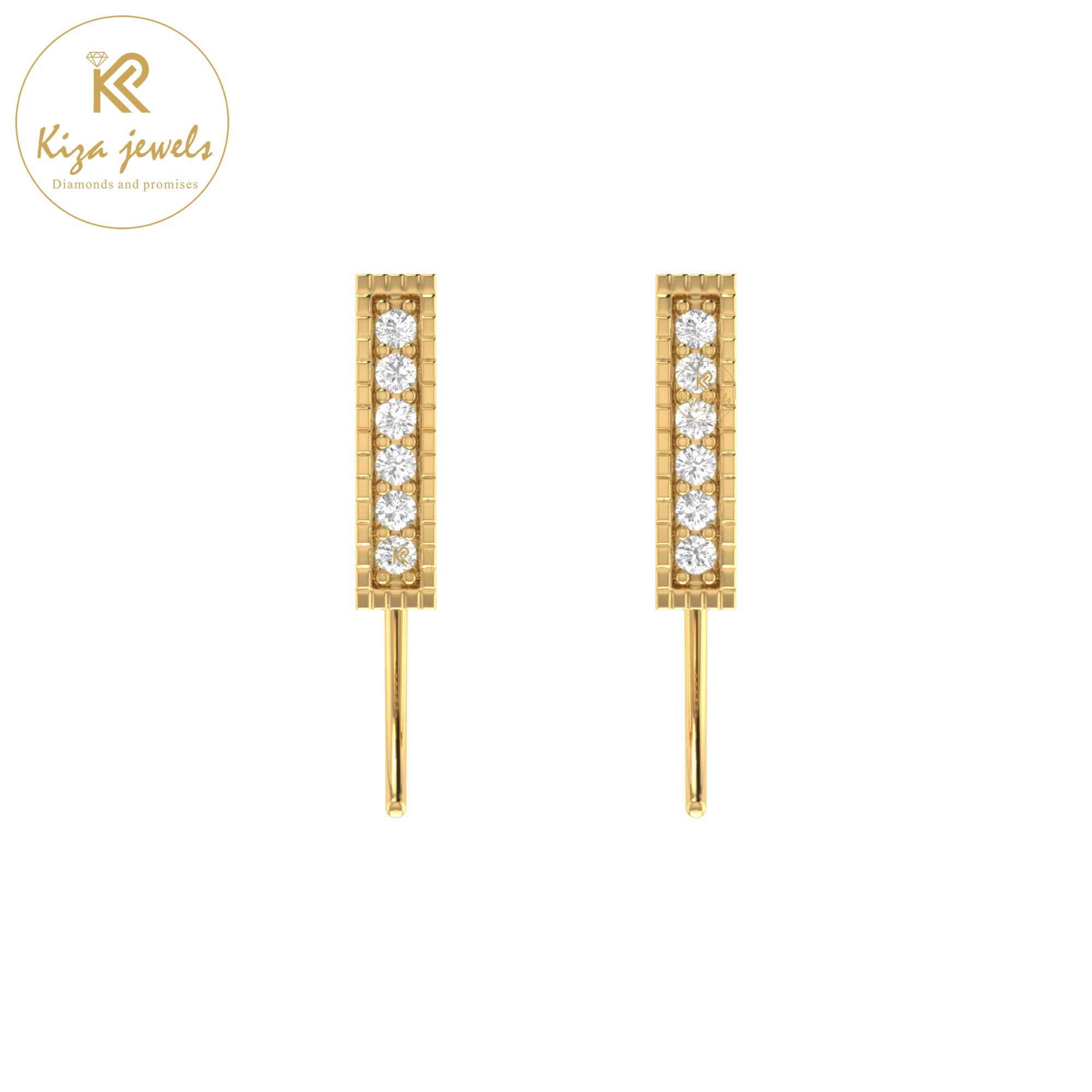 0.15 TDW Round Cut Diamond Women's stud Earring