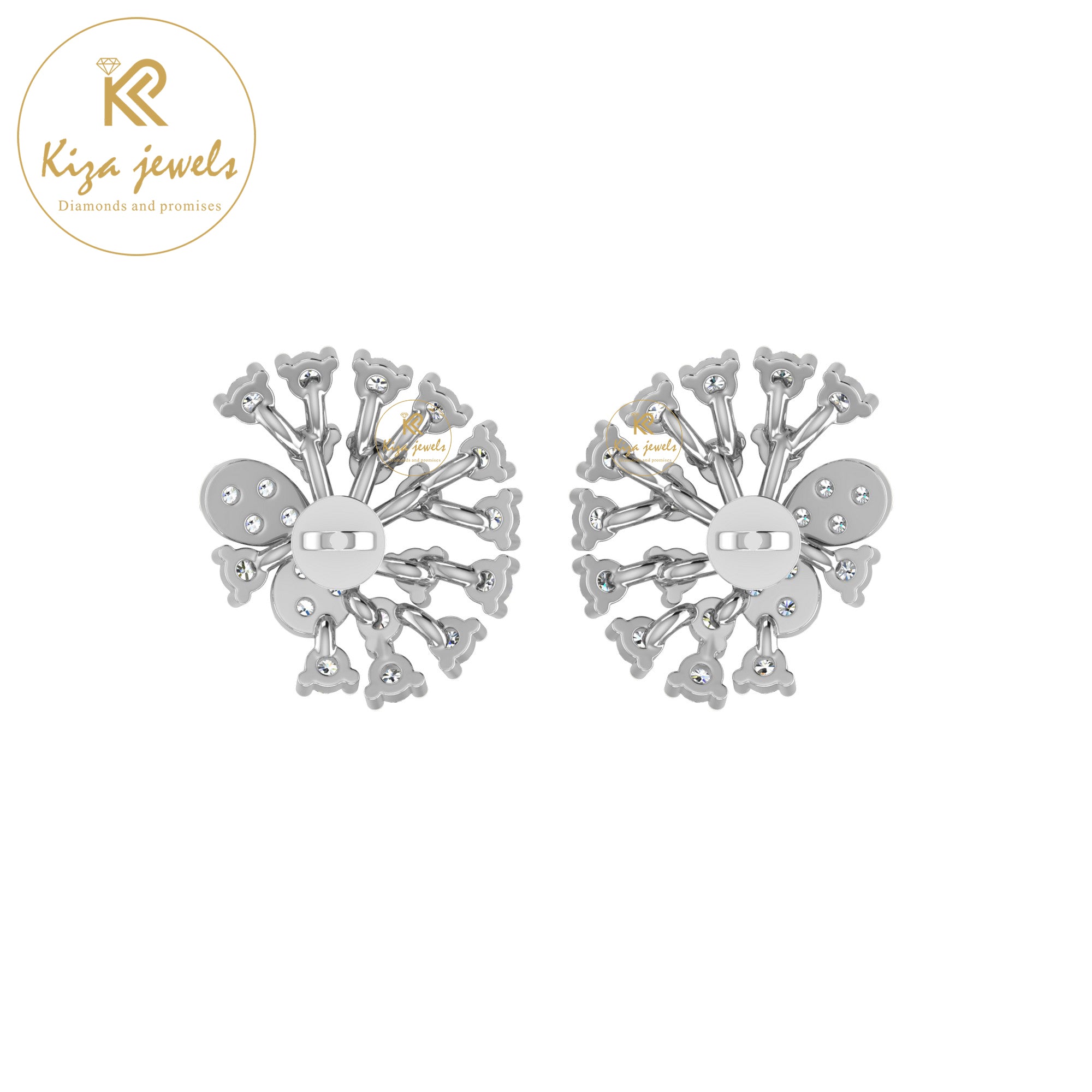 0.54 TDW Round Cut Diamond Women's Stud Earring