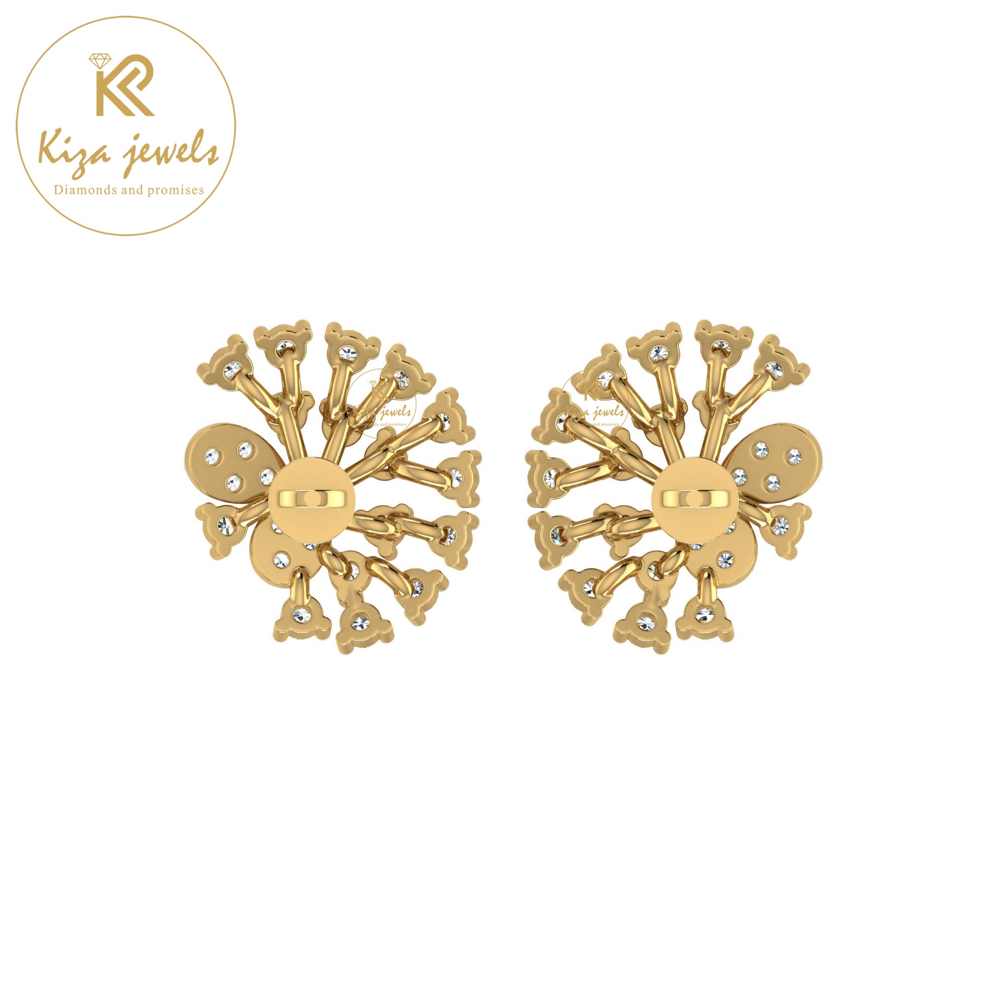 0.54 TDW Round Cut Diamond Women's Stud Earring