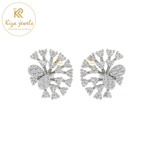 0.54 TDW Round Cut Diamond Women's Stud Earring