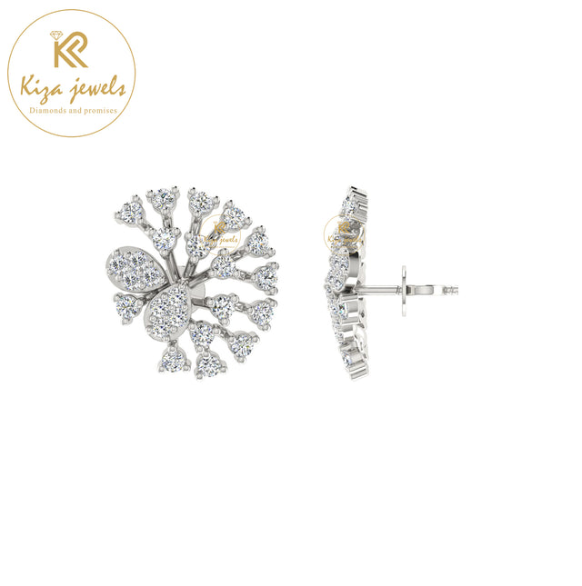 0.54 TDW Round Cut Diamond Women's Stud Earring