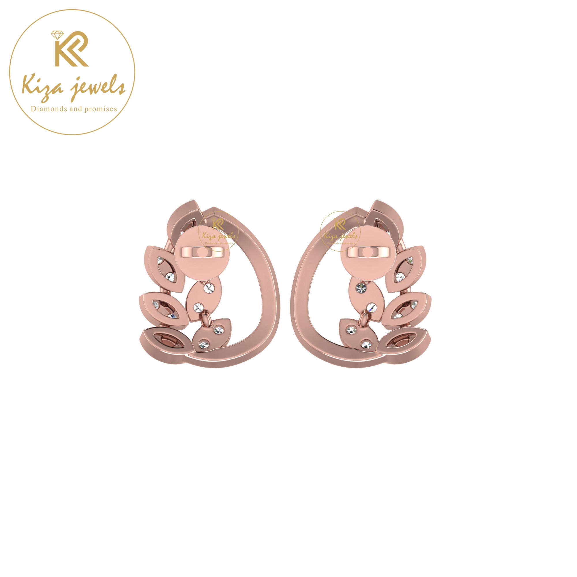 0.23 TDW Round Cut Diamond Women's Stud Earring