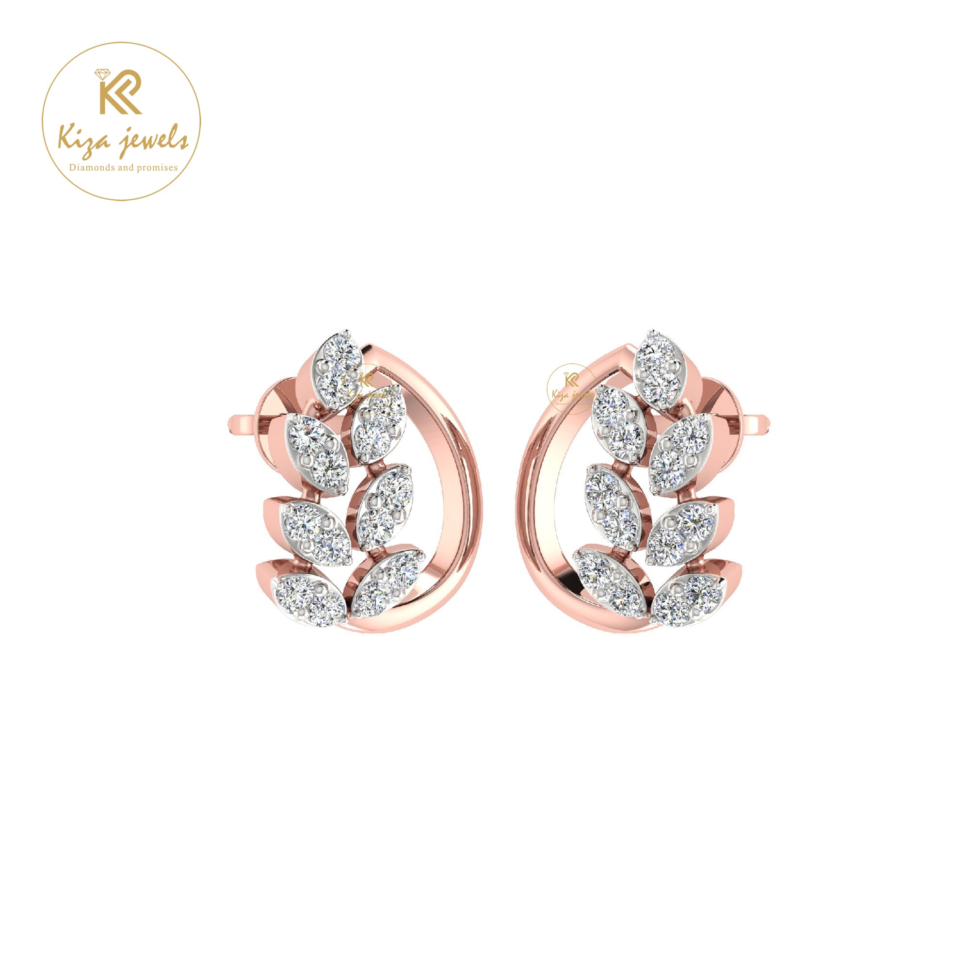 0.23 TDW Round Cut Diamond Women's Stud Earring