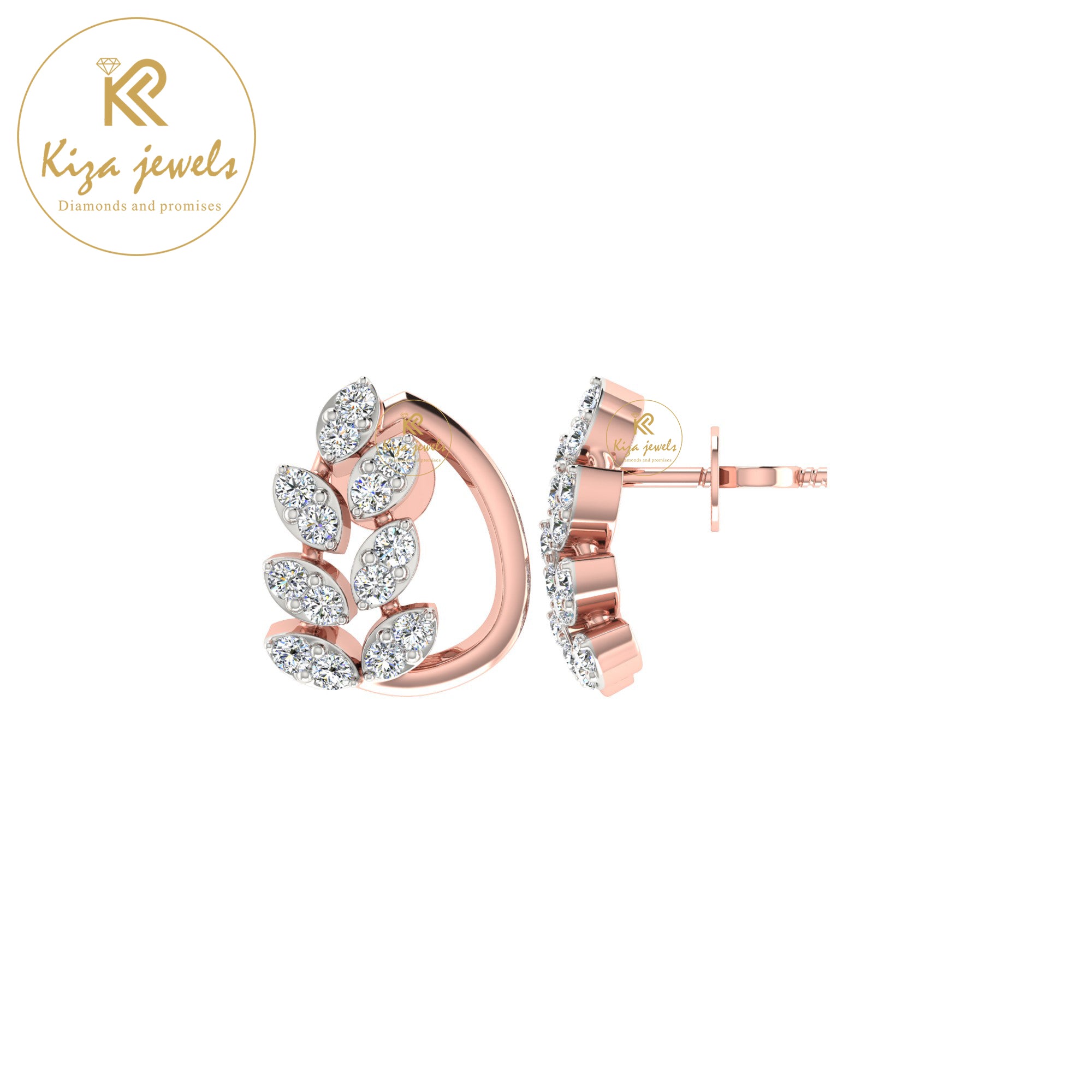 0.23 TDW Round Cut Diamond Women's Stud Earring