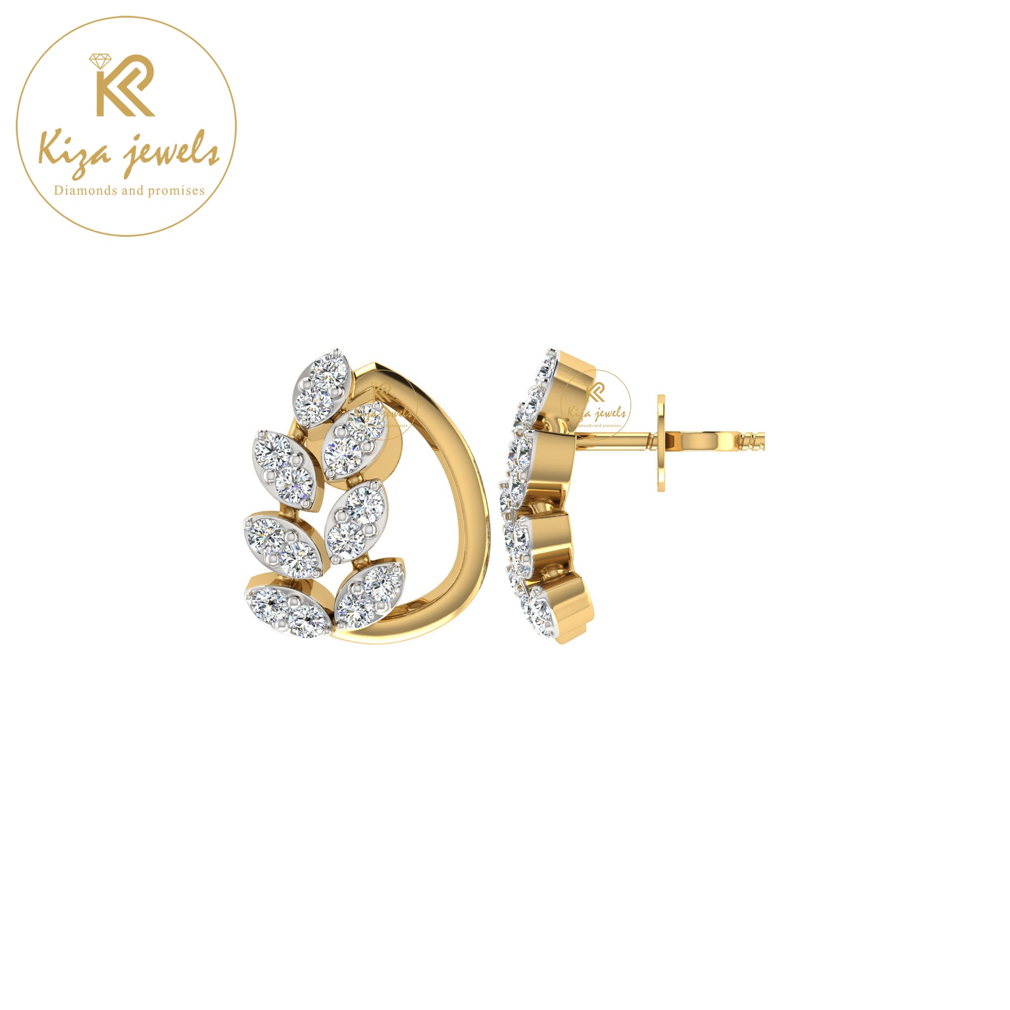 0.23 TDW Round Cut Diamond Women's Stud Earring