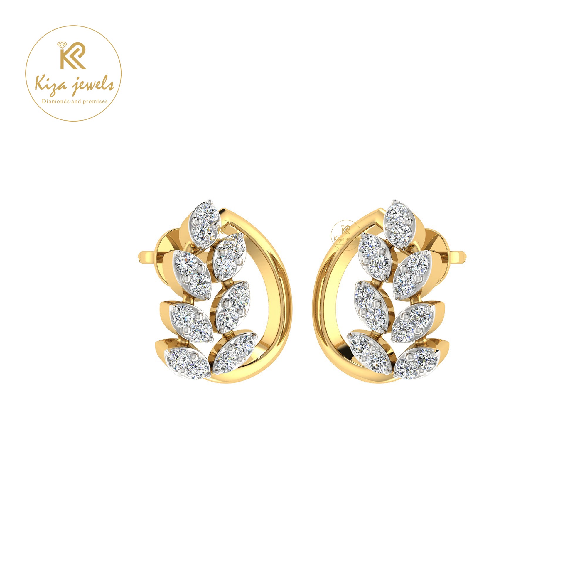 0.23 TDW Round Cut Diamond Women's Stud Earring