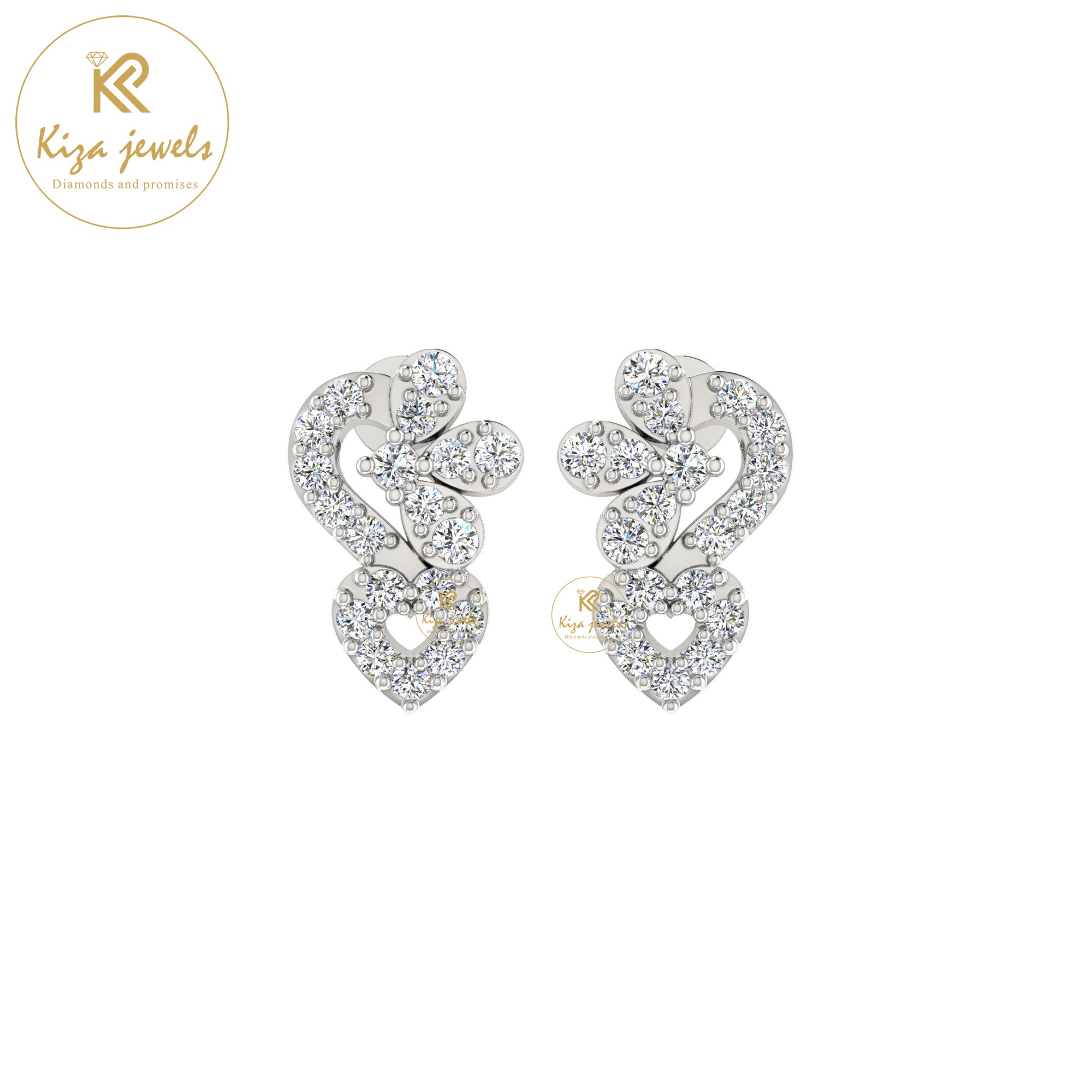 0.35 TDW Round Cut Diamond Women's Stud Earring