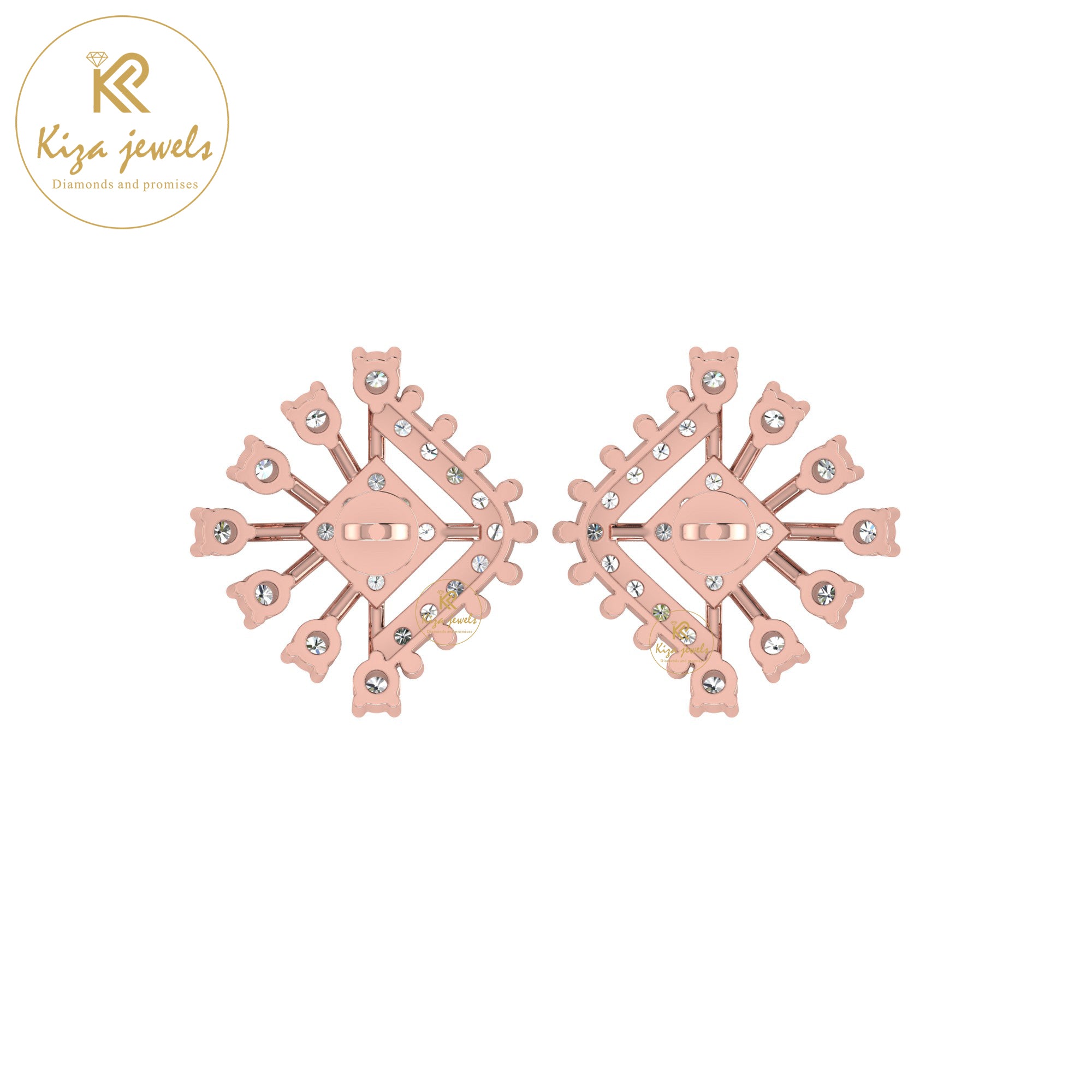 0.62 TDW Round Cut Diamond Women's Stud Earring