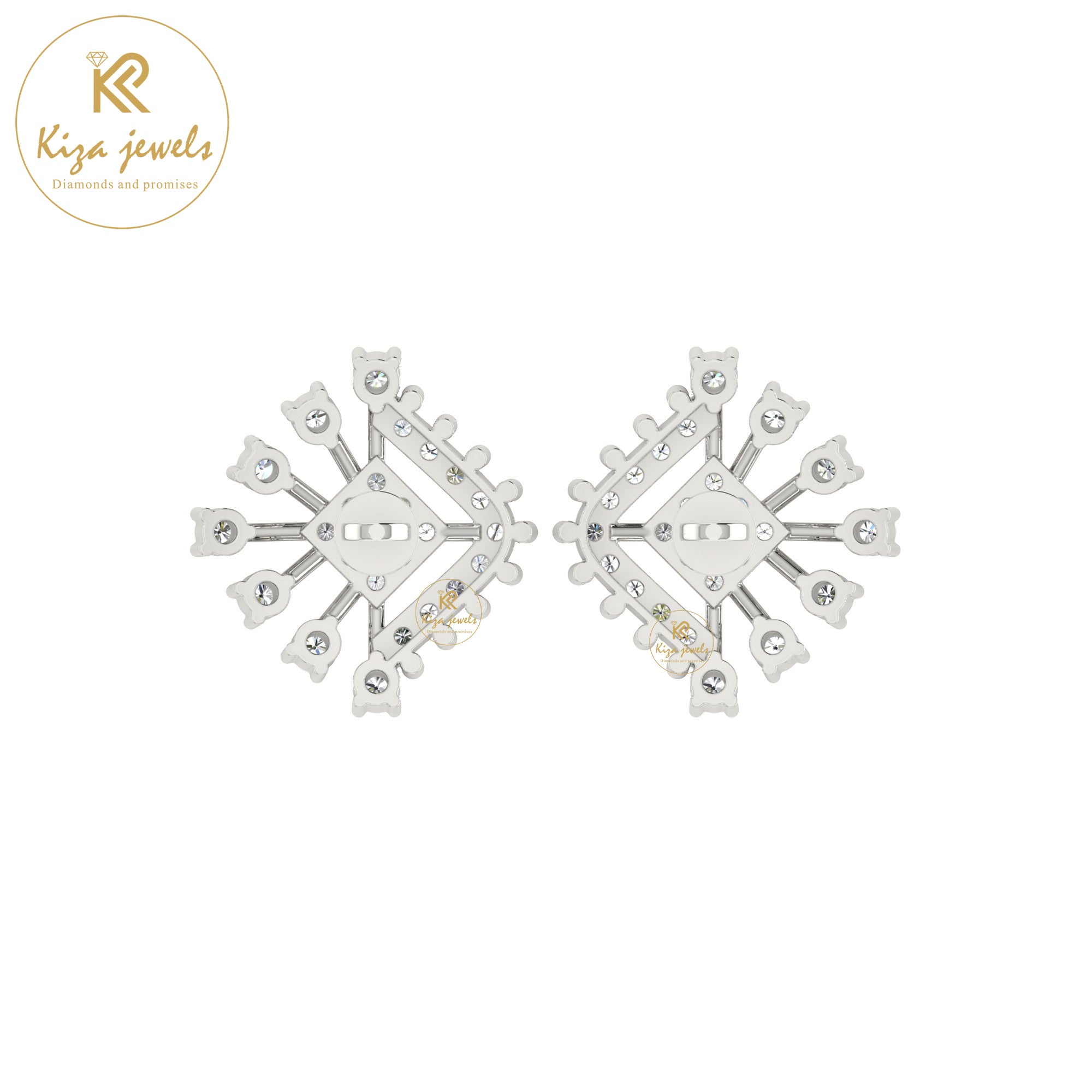 0.62 TDW Round Cut Diamond Women's Stud Earring