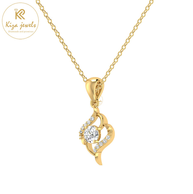 0.30 TDW Round Cut Diamond Custom Pendant with Chain